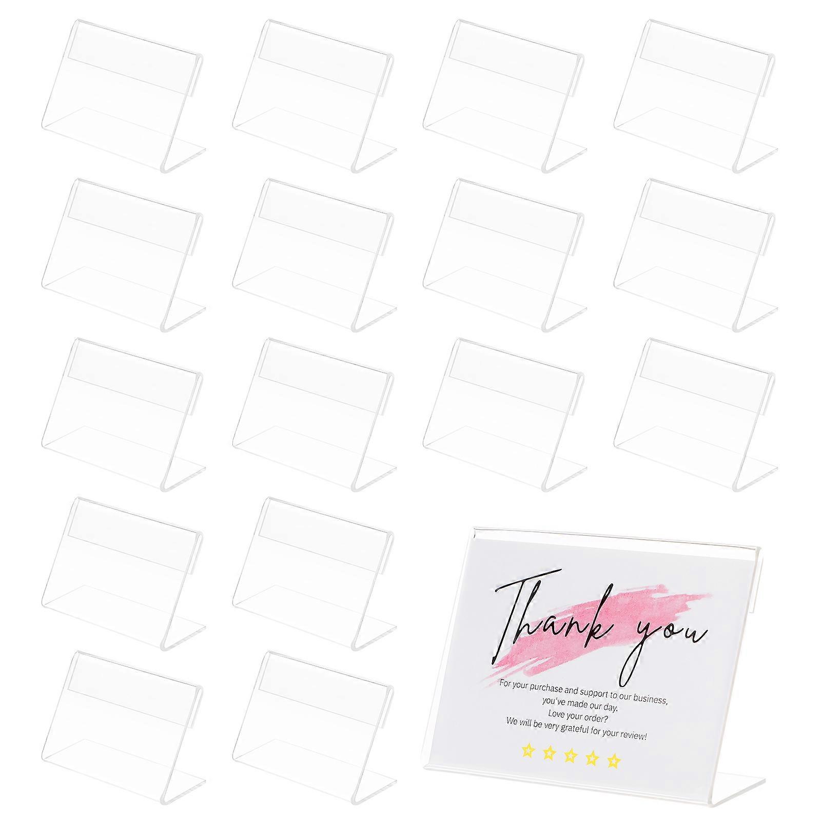 Horizontal Acrylic Display Holders for Restaurant Use Clear Sign Stands Menu Holder Paper Display 75 Pcs