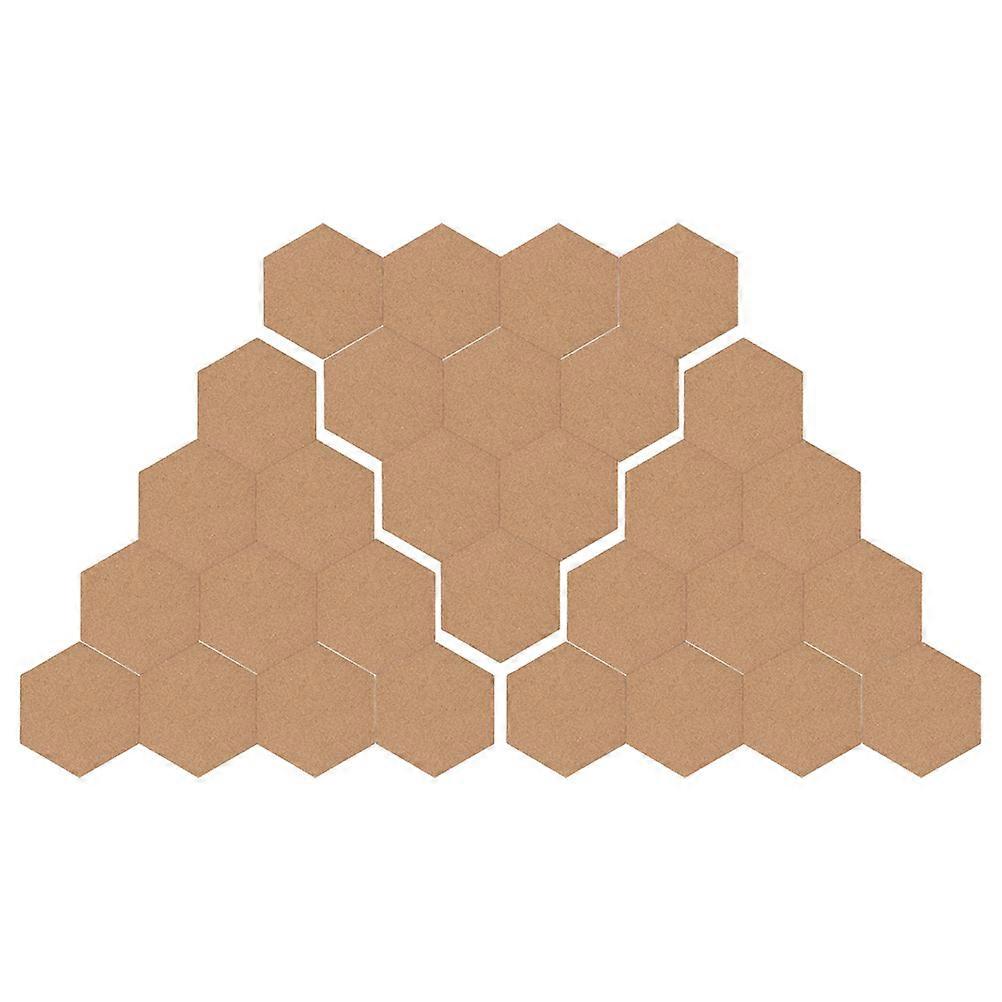 Hexagonal Coasters 30Pcs Cork Drink Coasters For Dining Table Khaki Color Reusable Tabletop Accessories