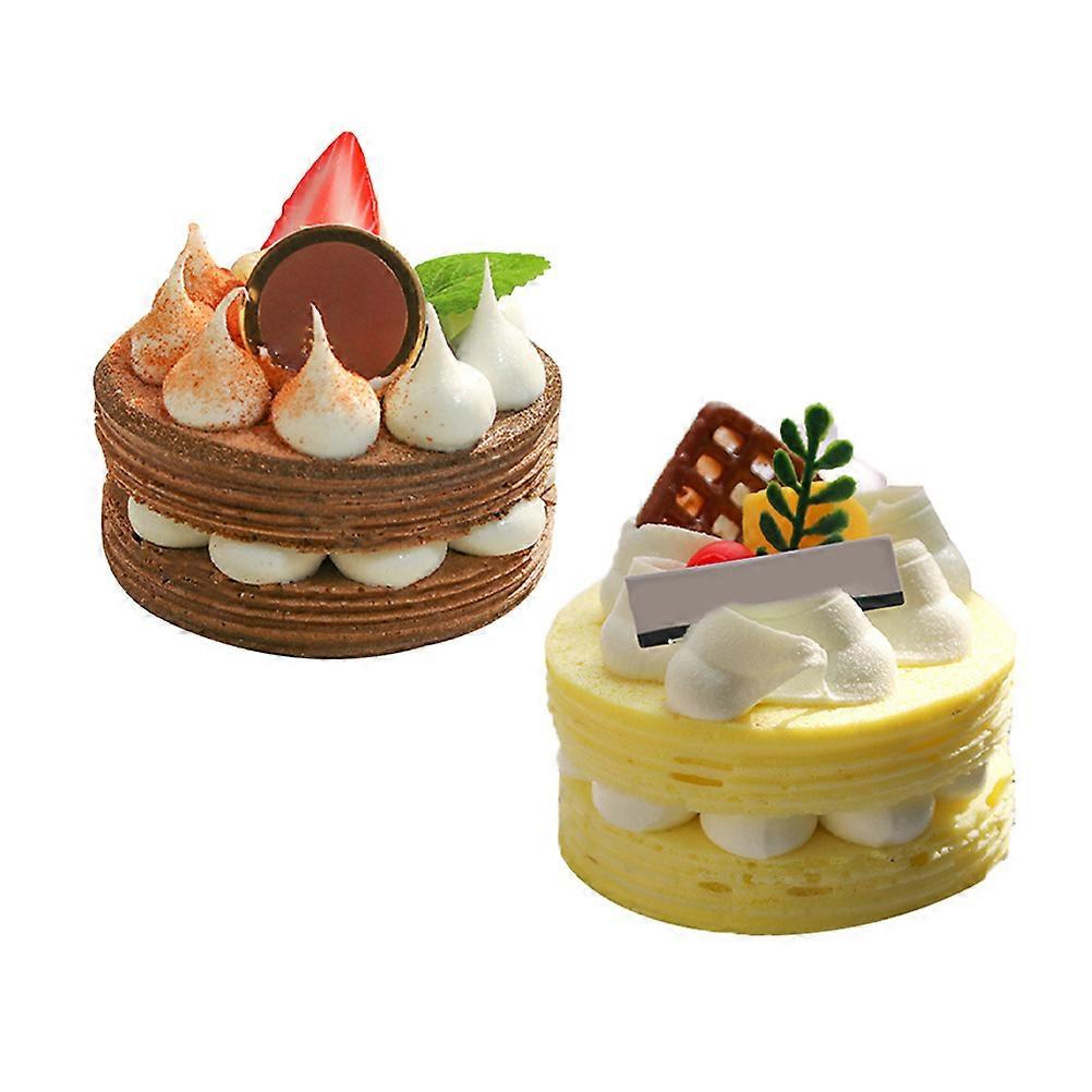 Faux Cake for Decor 4Pcs Realistic Simulation Cake Artificial Model
