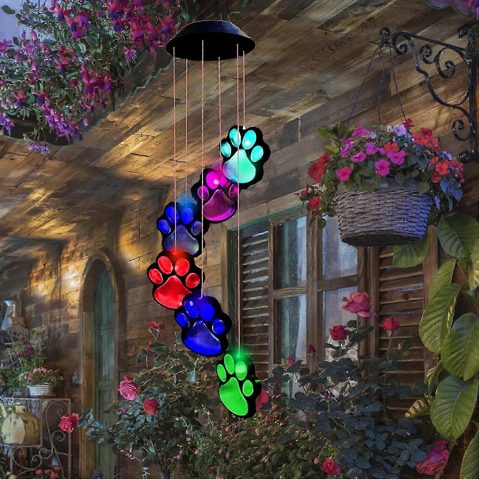2025 Solar Wind Chimes Color Changing for Balcony