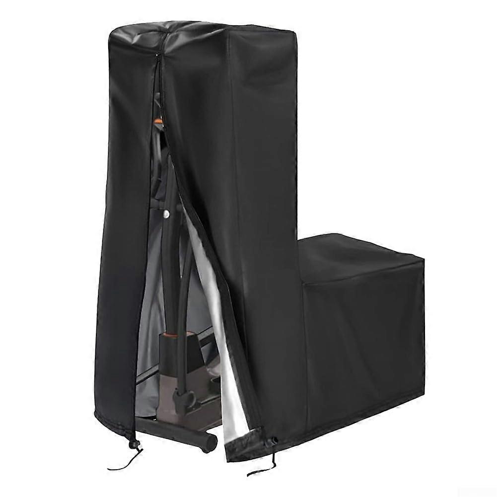 Elliptical Machine Dustproof Waterproof Cover 420D Oxford Cloth Cross Trainer Storage Foldable Black 181 X 74 X 165 Cm