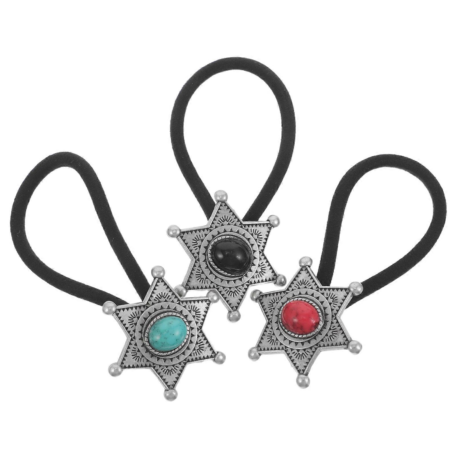 Bohemian Hair Accessories 3Pcs Secure Hair Comfortable Fit High Elasticity Assorted Color