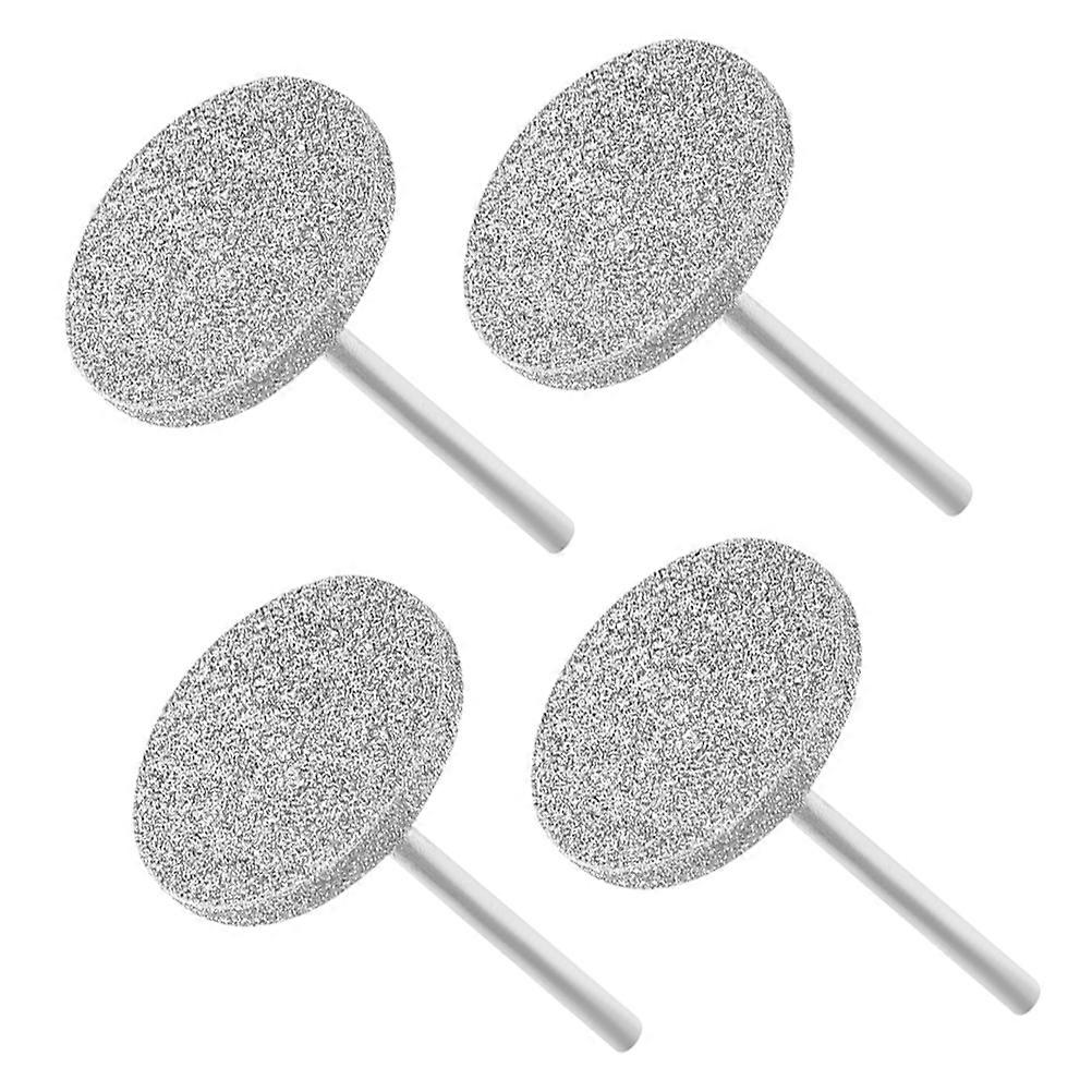 Silver Nail Drill Bits Set for Manicure with 4Pcs Coarse Drill Bits for Grinding