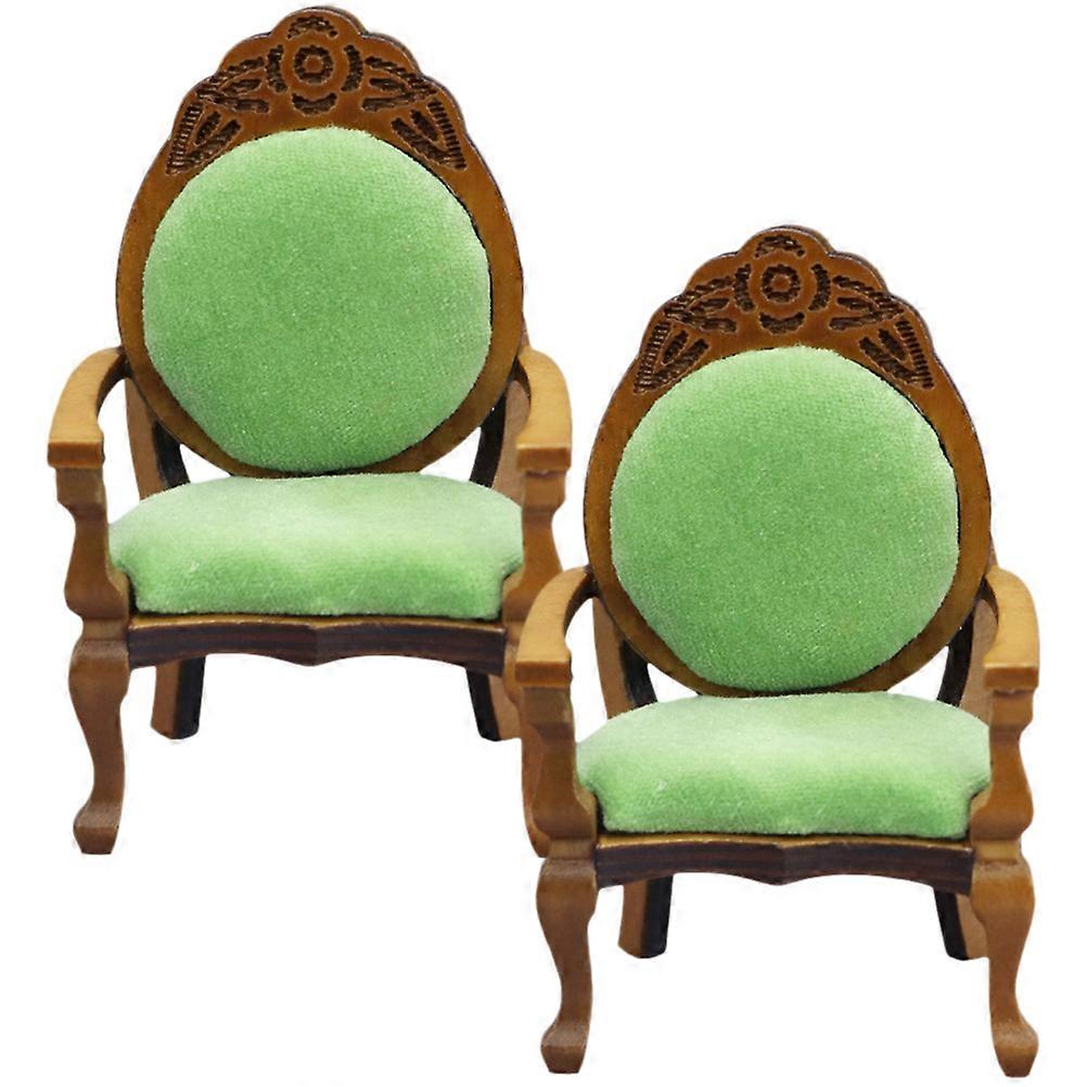 Miniature Armchair Mini House Accessory for Home 4Pcs Colorful Set