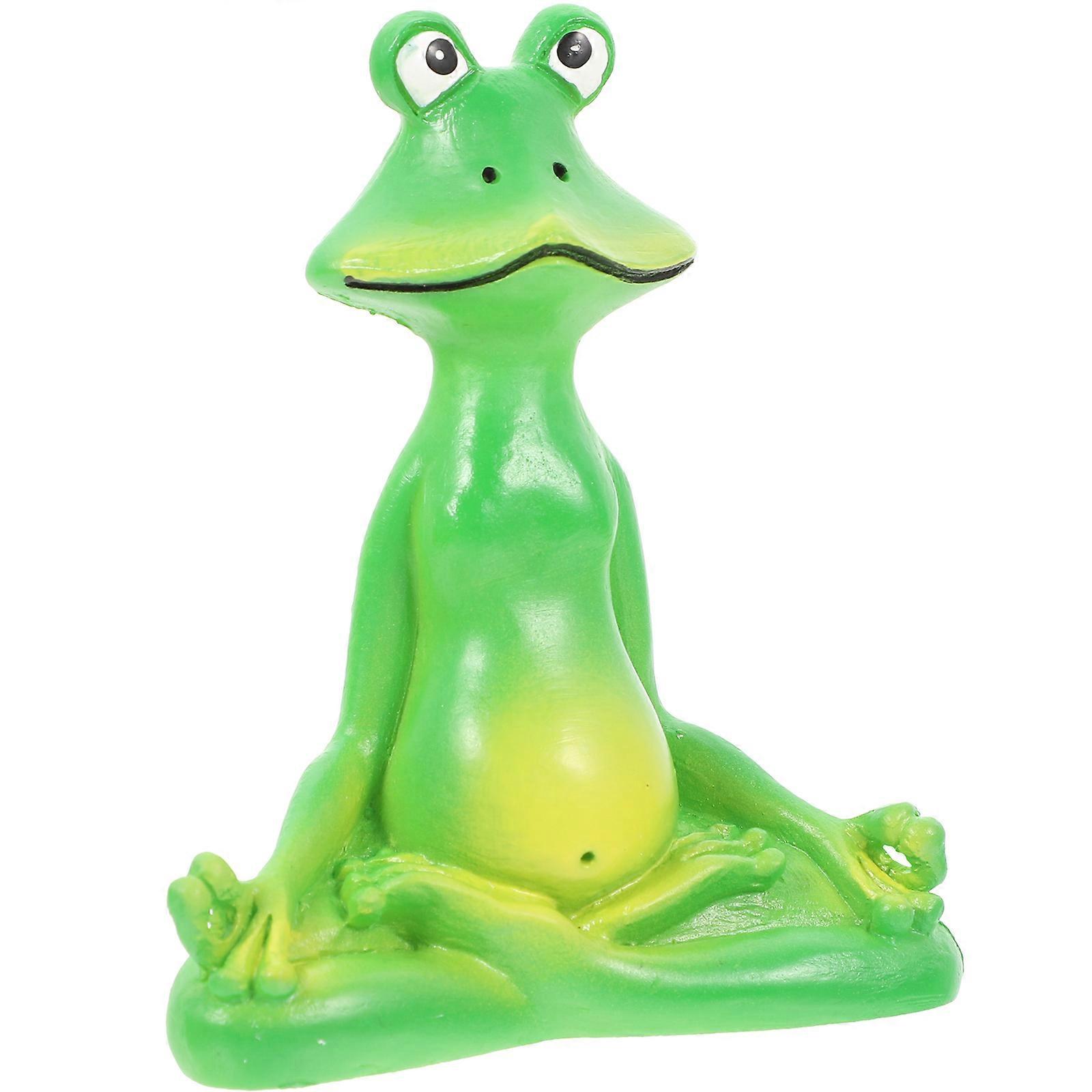 Garden Frog Statue 2Pcs Simulation Frog Sculpture Frog Landscape Ornament 2.8×2.4×3.1in Ideal For Office And Home
