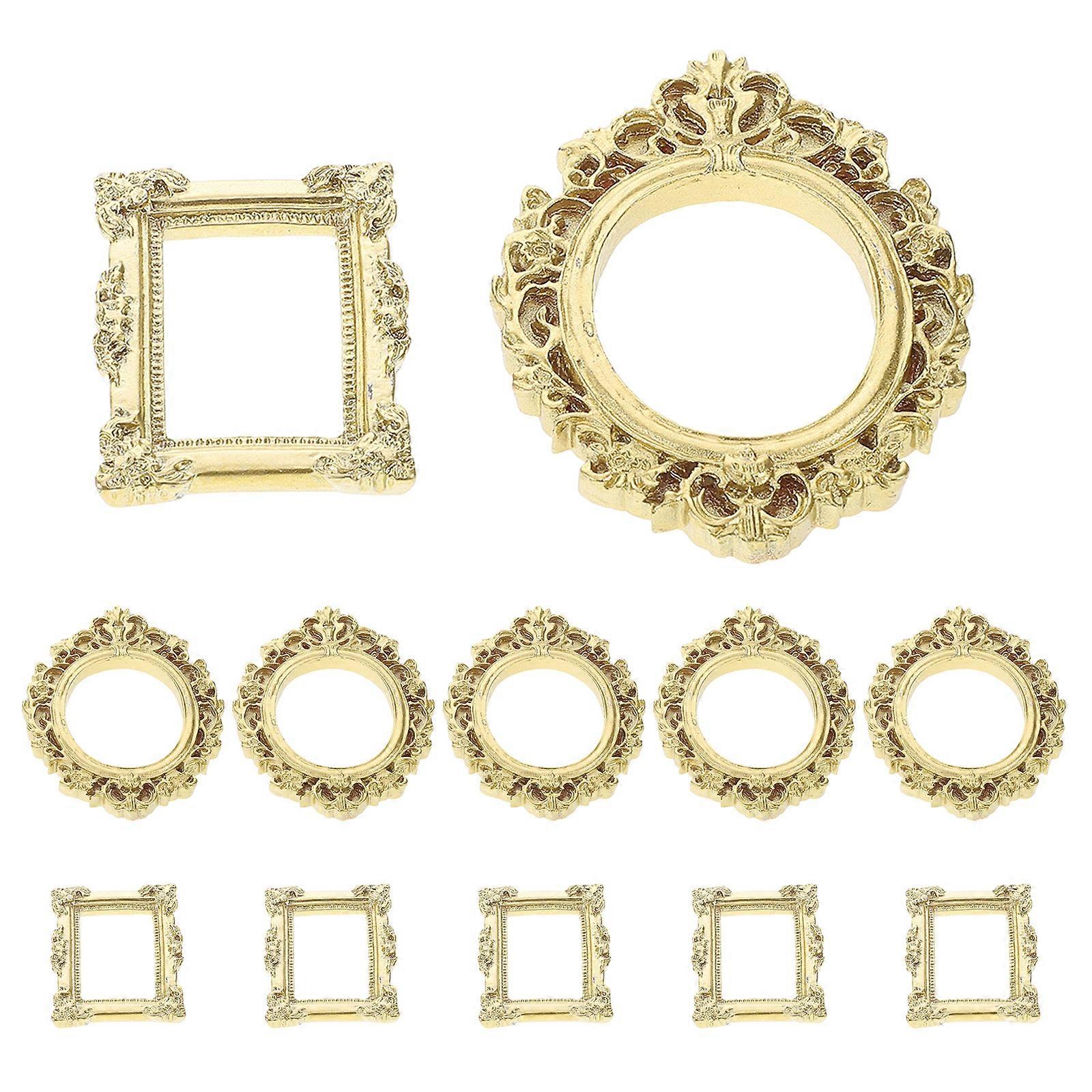 Vintage Resin Picture Frame For Home Decoration 60 Pcs Multi Oval Rectangular Unique Design For Craft Enthusiasts