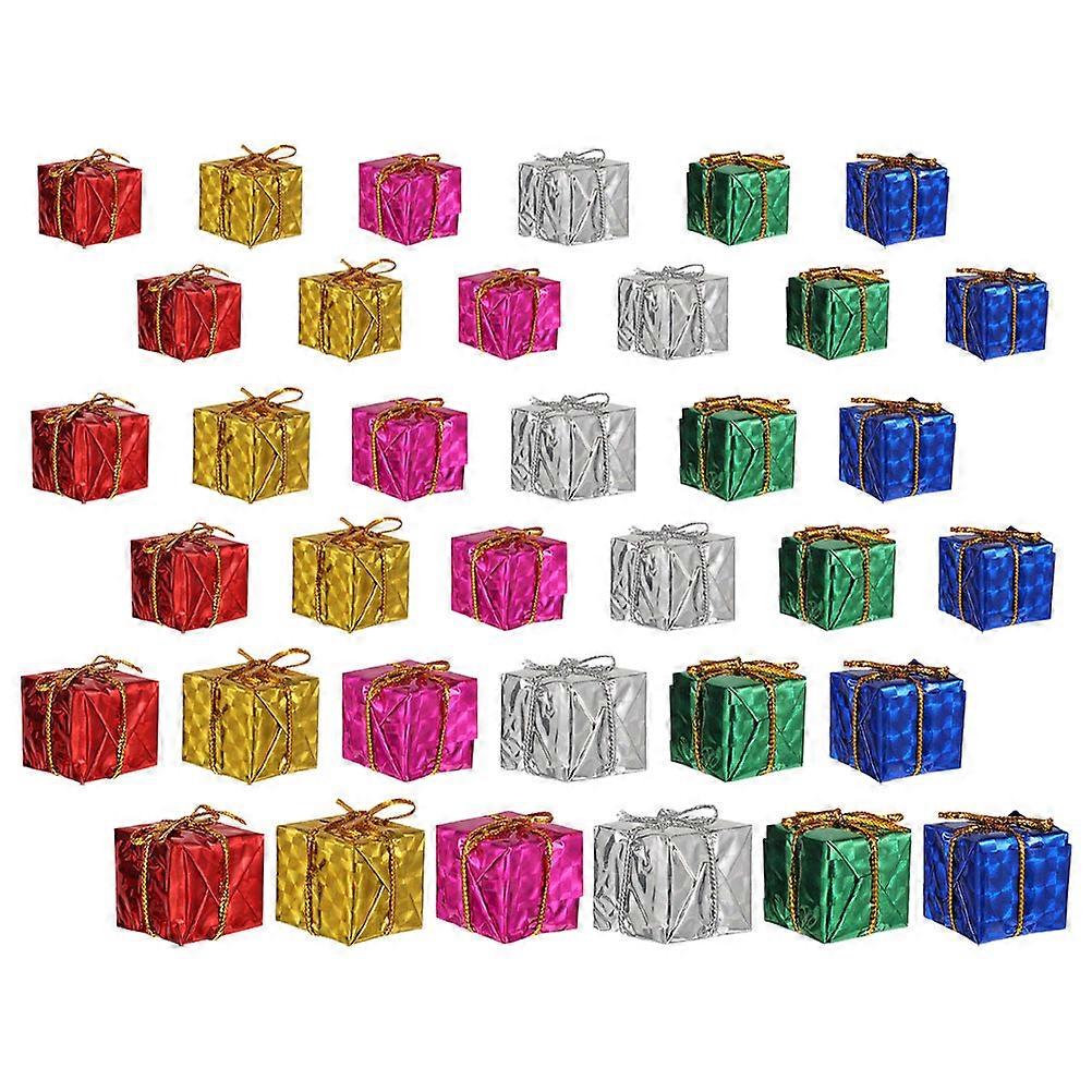 Xmas Tree Ornament Hanging Decor for Christmas 4Sets Gift Box Shape