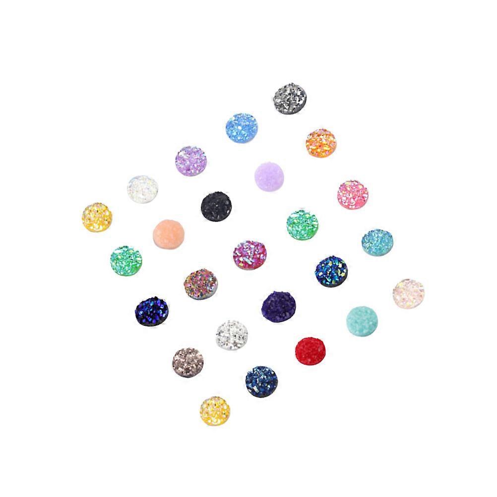 DIY Rhinestone Resin Cabochons for Jewelry Craft 200Pcs Round Patch Assorted Colors