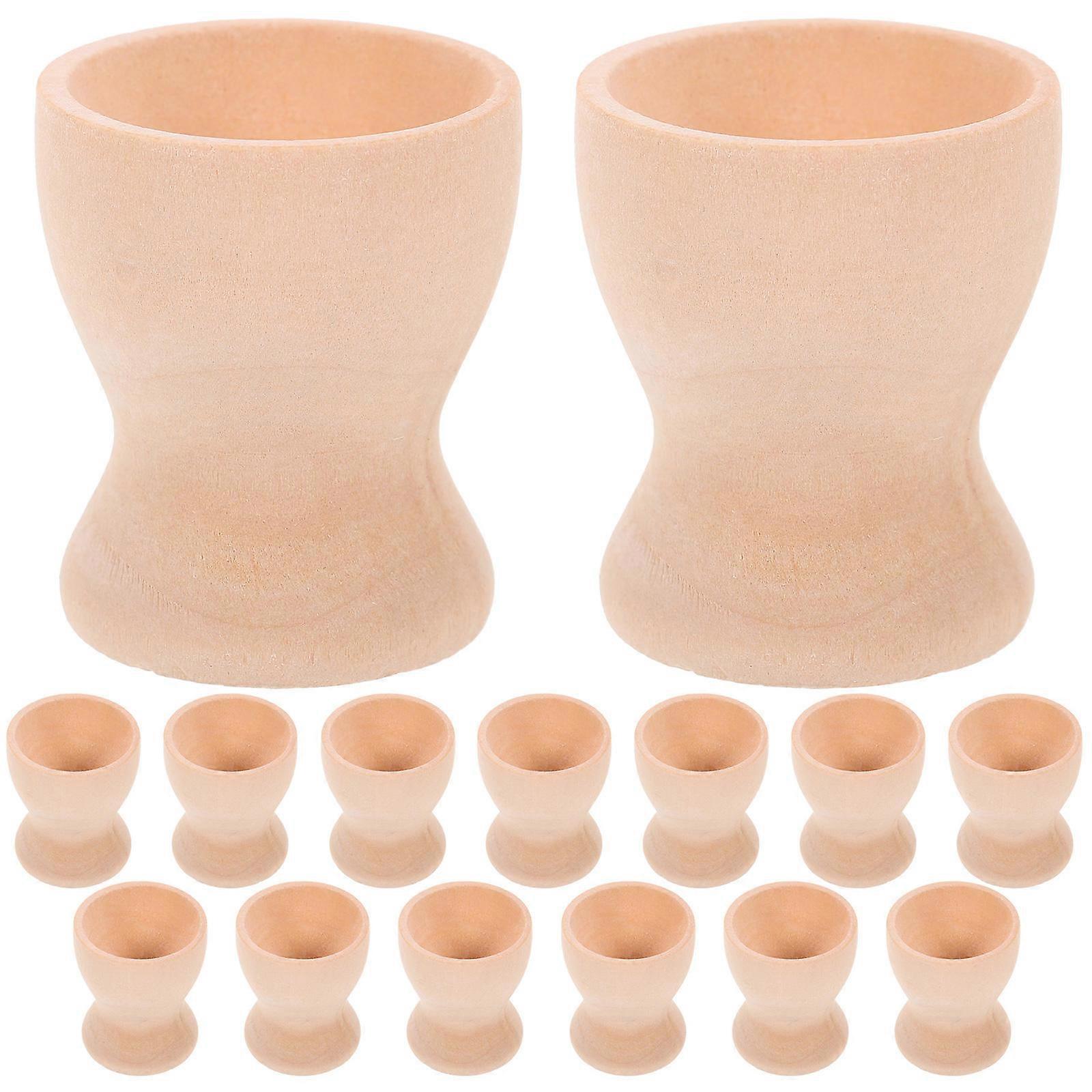 Wooden Eggs Holding Stand DIY Craft 45 Pcs Ideal For Easter Party Family Gathering Smooth Surface