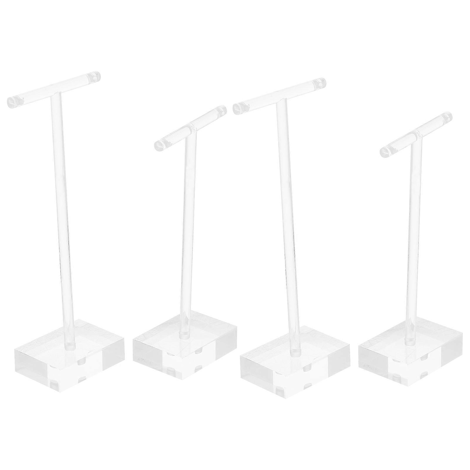 Ear Studs Display Rack T-Shape Acrylic Organizer for 8Pcs Earrings