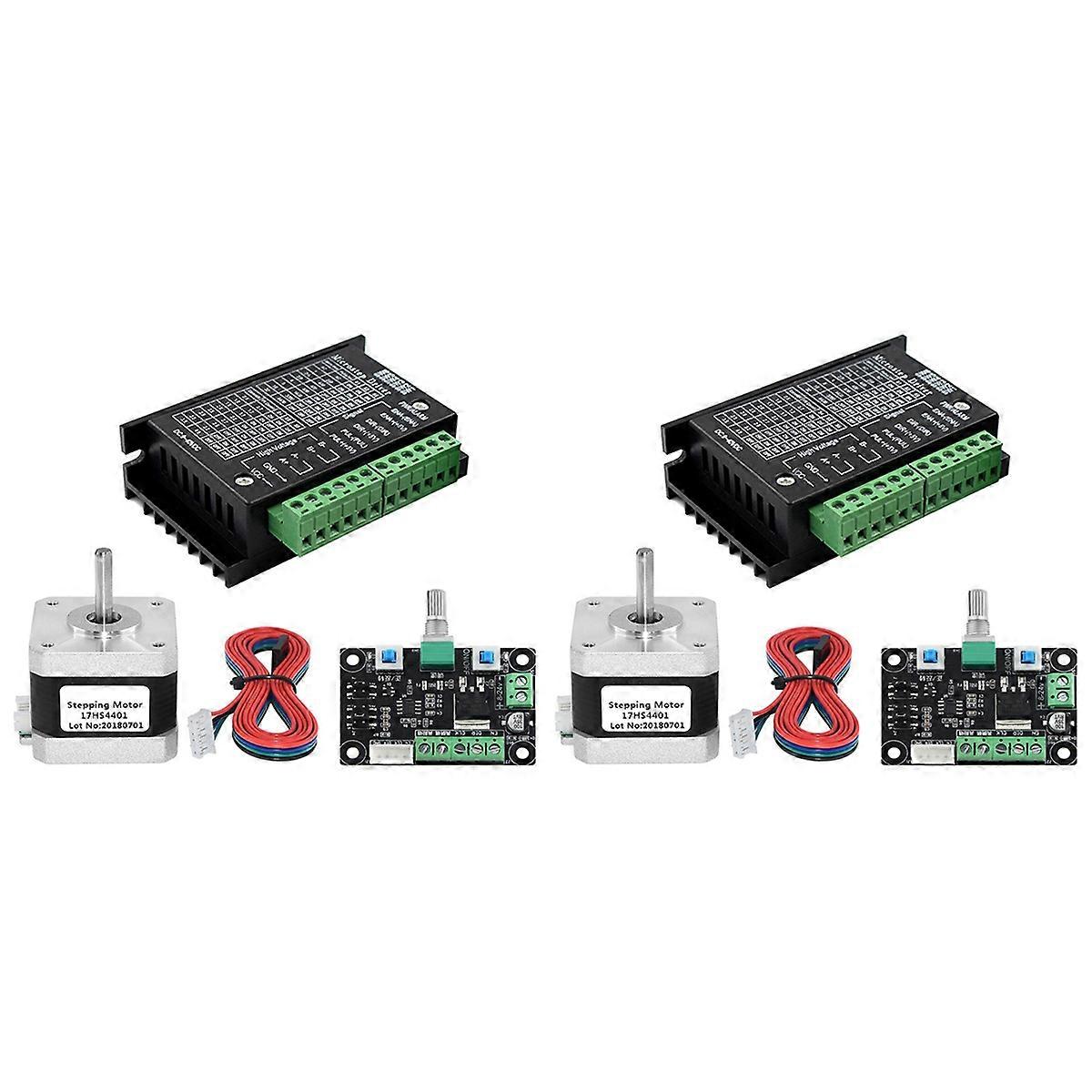 2X Stepper Motor Driver Kit 17HS4401+TB6600 4A+MKS OSC Adjustable Forward and Reverse Speed