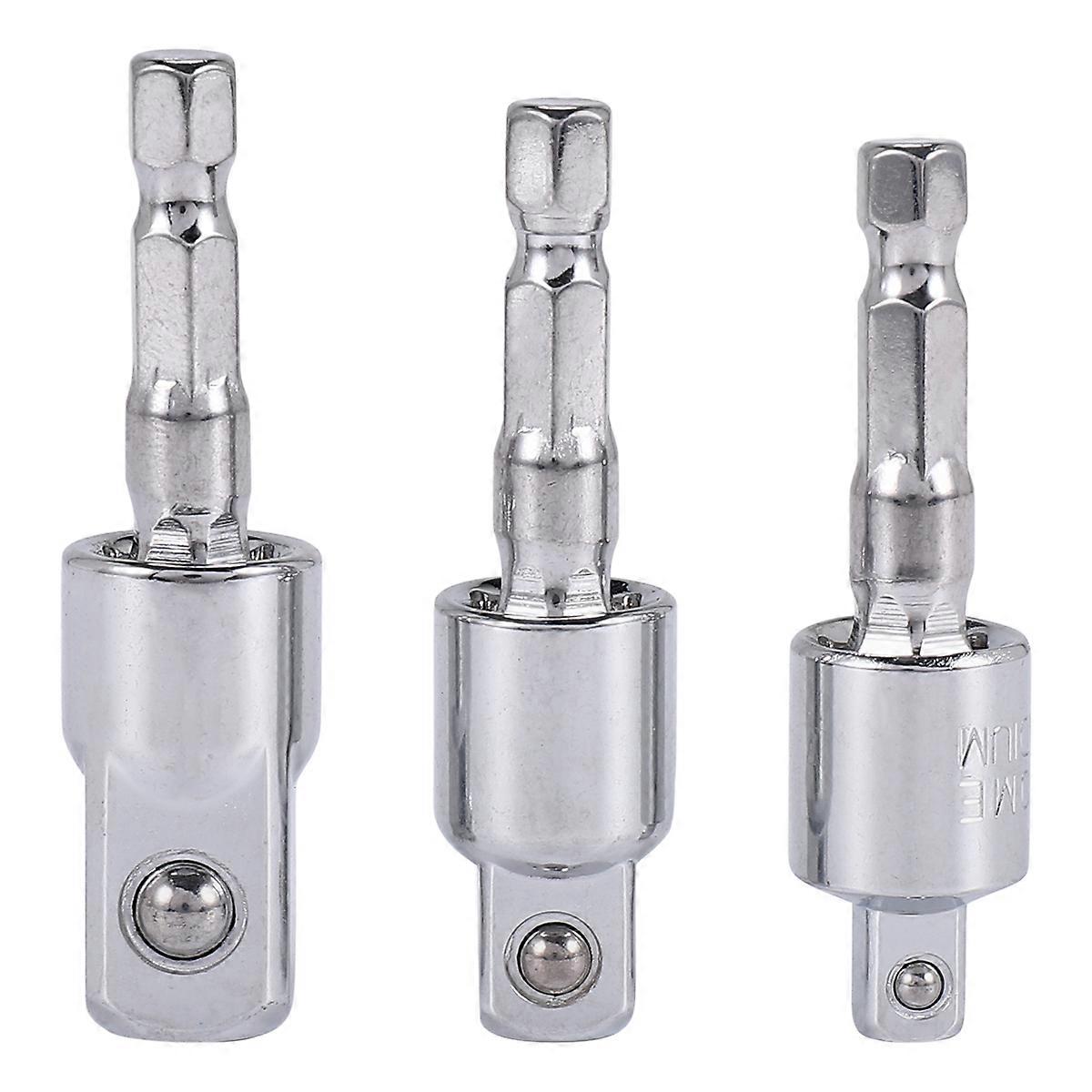 3 Pack Impact Grade Socket Adapter 360-Degree Universal Socket Set