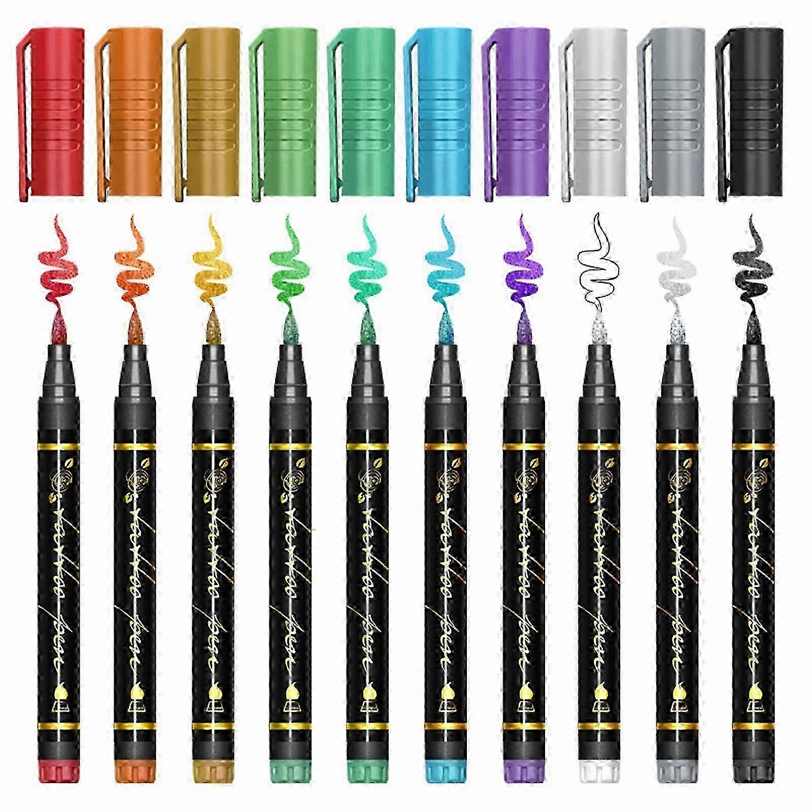 10 Vibrant Colors Quick-Drying Markers for Skin Art Design Safe and Easy-to-Use Body Paint Pens Non-Toxic Artistic Drawing Tools
