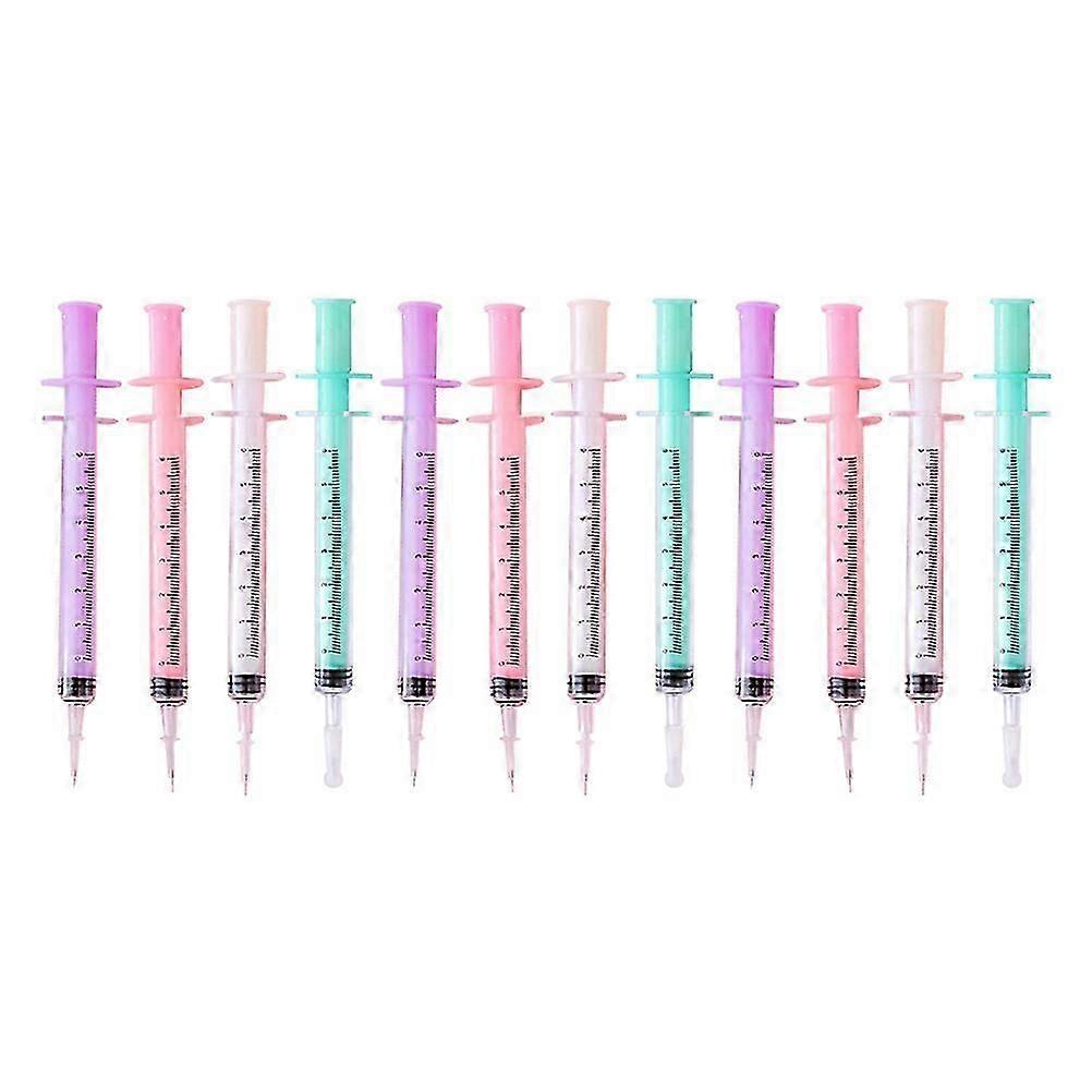 Multicolored Pens Ballpoint Pens School Supplies Party Favors Assorted Color Fast Drying No Smear 12Set