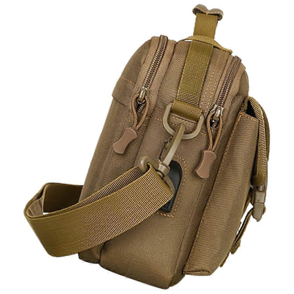 Sac à bandoulière pour la pêche, organiseur de matériel de pêche pour le rangement, 2 pièces, extérieur, marron clair