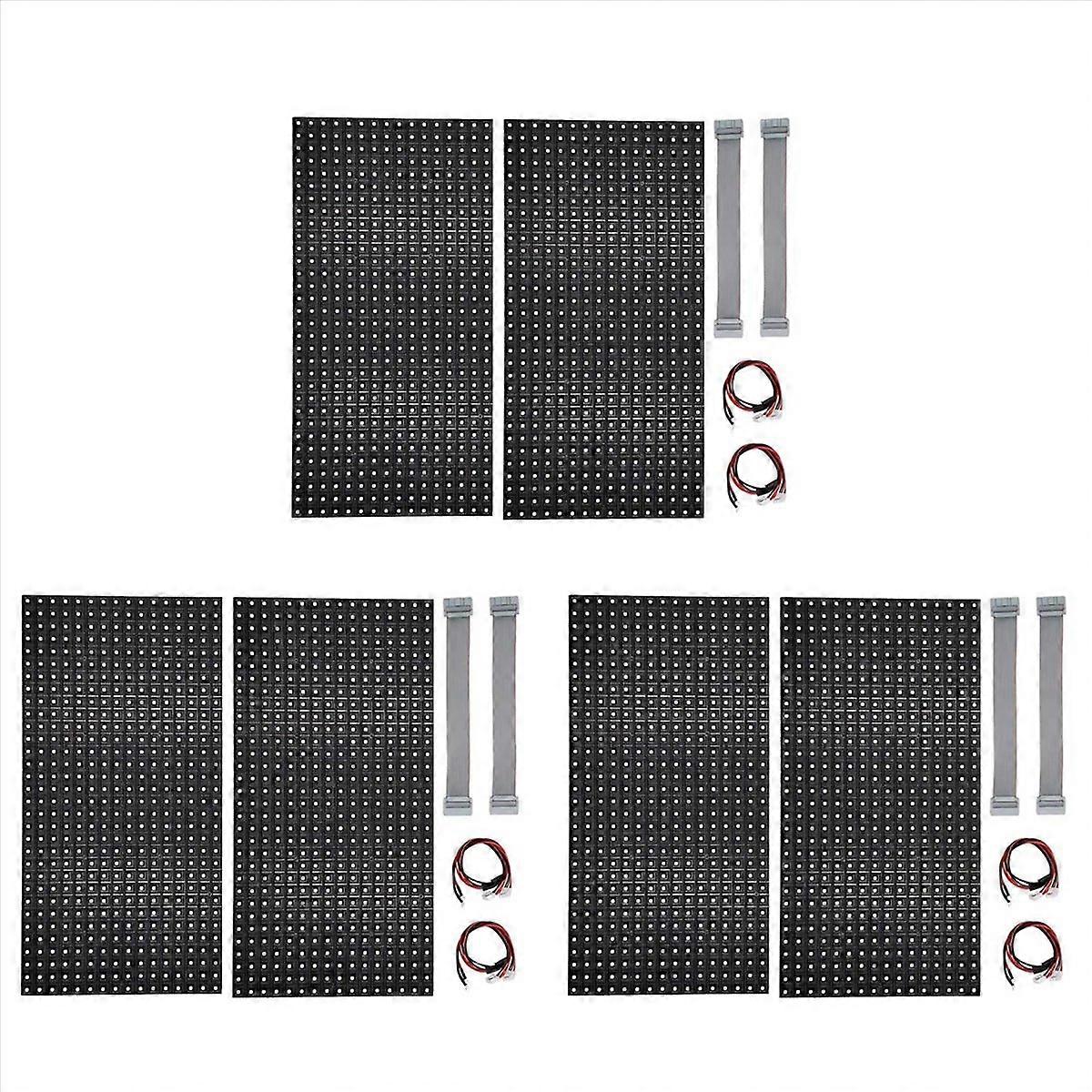 6Pcs P10 Full Color Outdoor LED Module HUB75 SMD3535 32x16 Pixels LED Display Panel 320x160mm 1/4S D