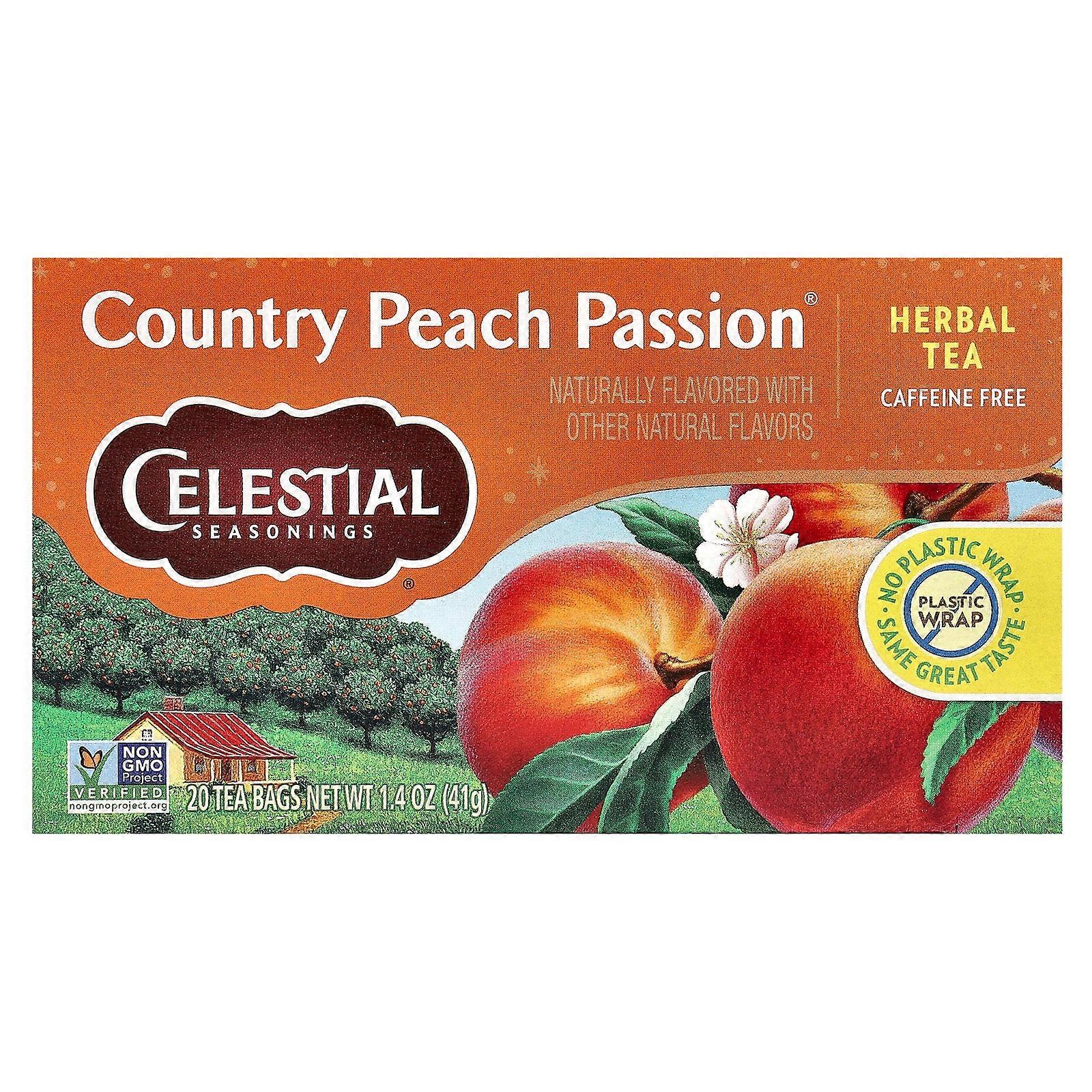 Herbal Tea, Country Peach PassionÃÂÃÂÃÂÃÂÃÂÃÂÃÂÃÂ¬ÃÂÃÂÃÂÃÂÃÂÃÂÃÂÃÂ, Caffeine Free, 20 Tea Bags, 1.4 oz (41 g)