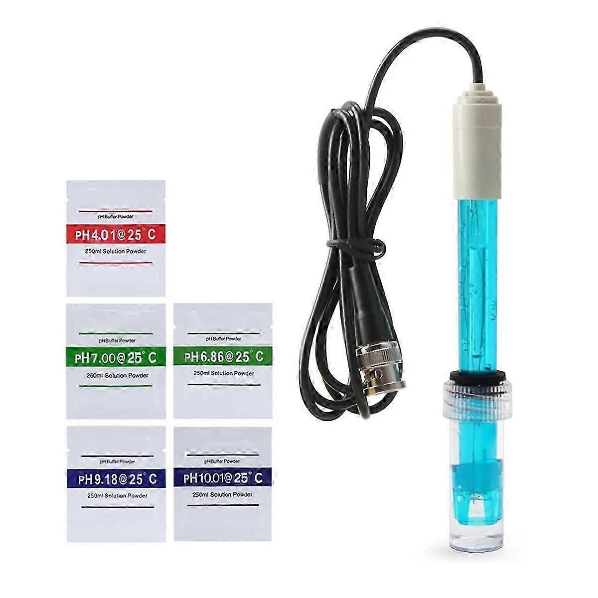 PH Replacement Probe with BNC Interface 300cm Cable 0-14 PH Q9 Probe Controller Oxidation-Reduction