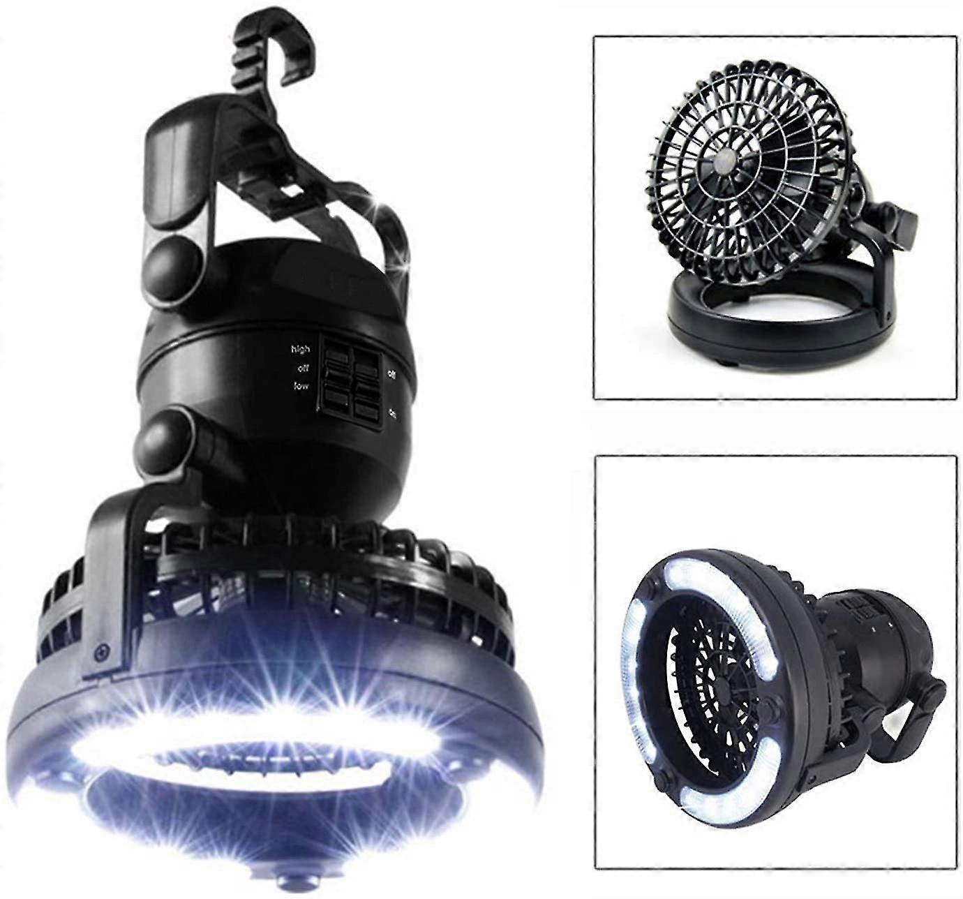 Portable Led Camping Lantern With Ceiling Fan - Hurricane Emergency Survival Kit