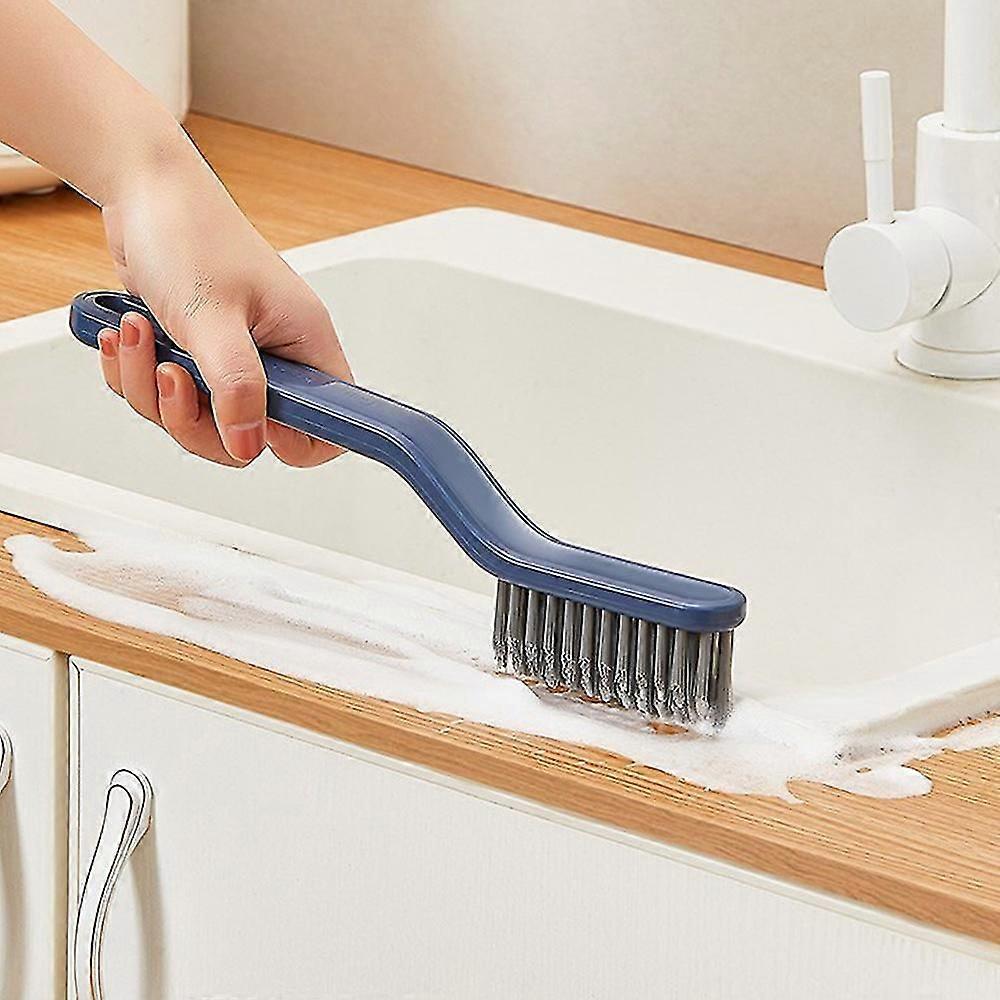 2 In 1 Gap Cleaning Brush With Clip Non-slip Handle Effective Clean Brush For Wall Tiles Rails Window Frames