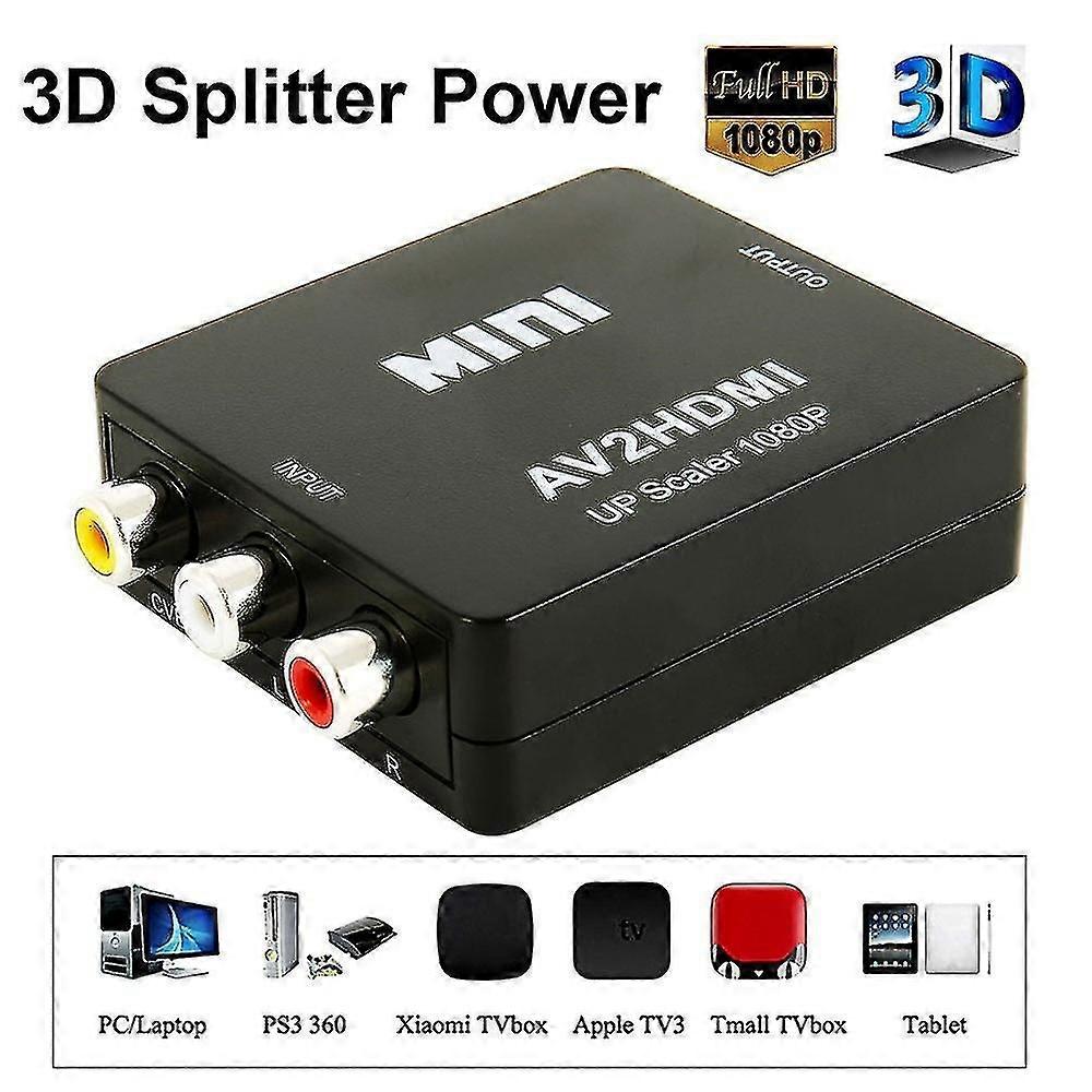 Mini Av Video Converter Hdmi Kutusu 1080p Av2hdmi Rca Av Hdmi Cvbs Hdmi Adaptörü