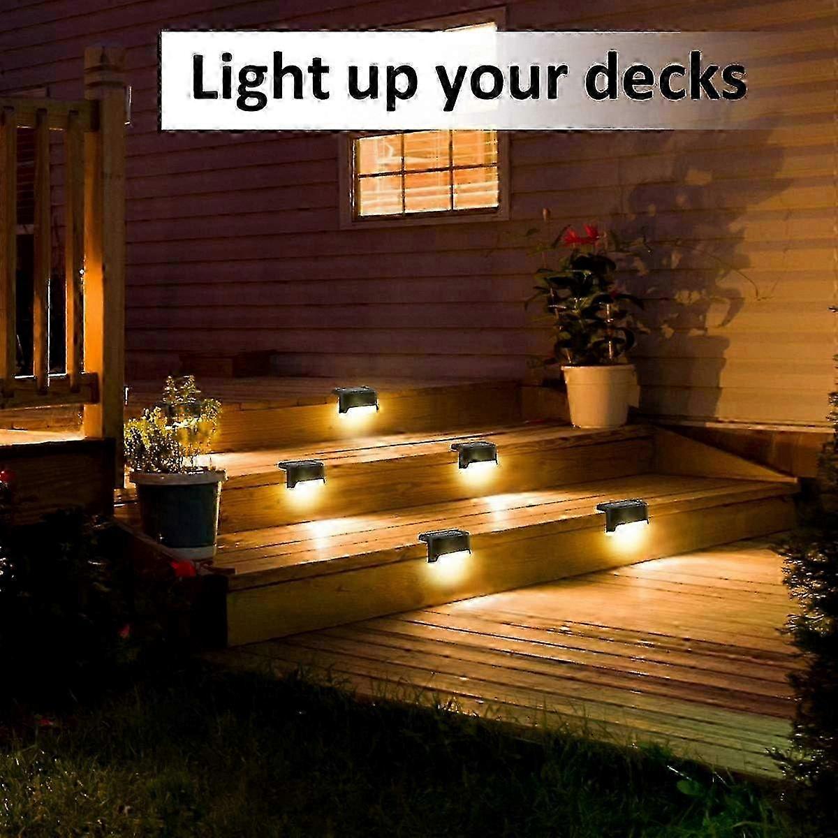 Outdoor Deck Waterproof Solar LED Step Lights - 16 Pack for Outdoor Use