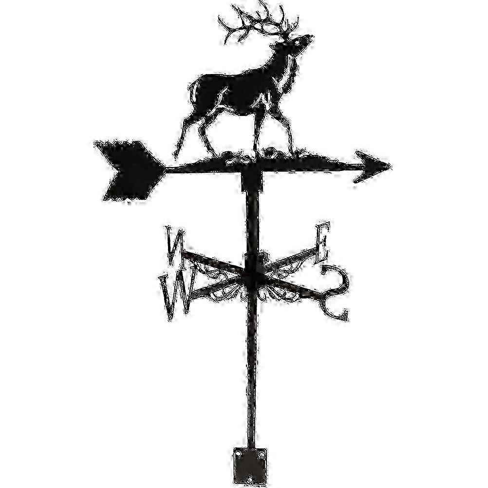 Vintage Iron Weather Vane Wind Direction Indicator Elk Design