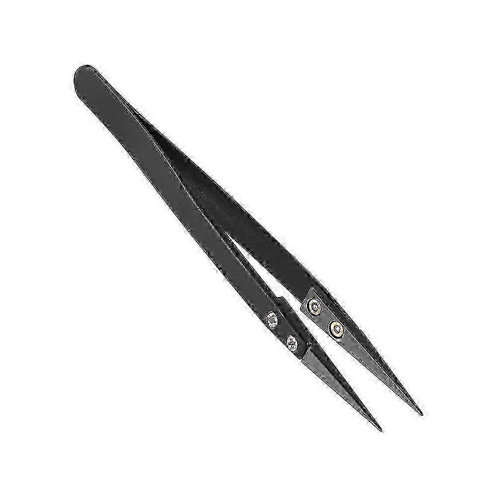 High quality Interchangeable head ceramic tweezers pointed black ceramic head