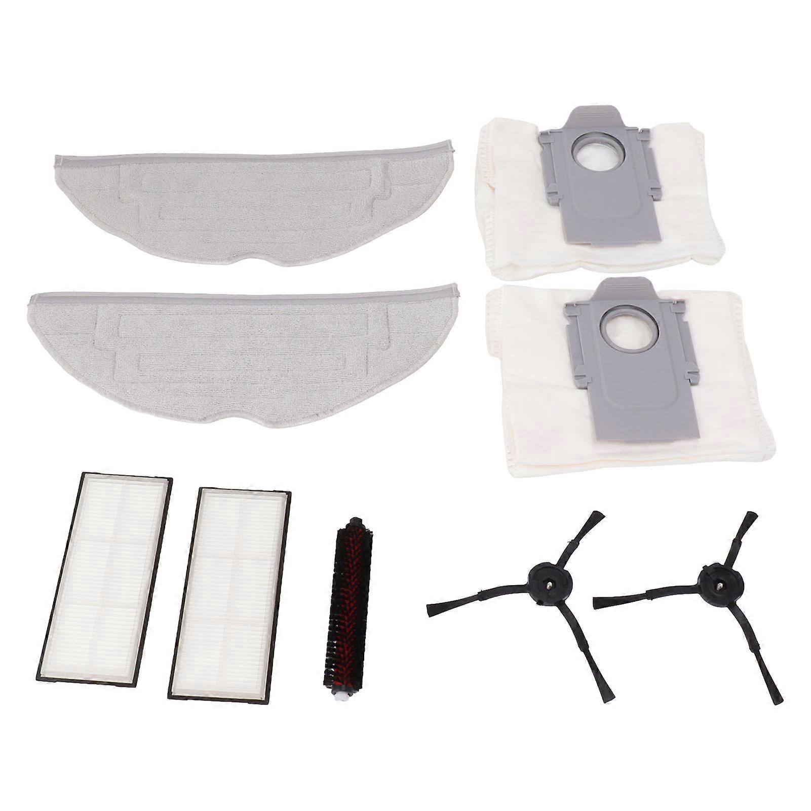 Vacuum Cleaner Accessories Kits for Roborock G20 Include 1 Mop Self Cleaning Brush 2 Mop 2 Dust Bag 2 Filter 2 Black Side Brush