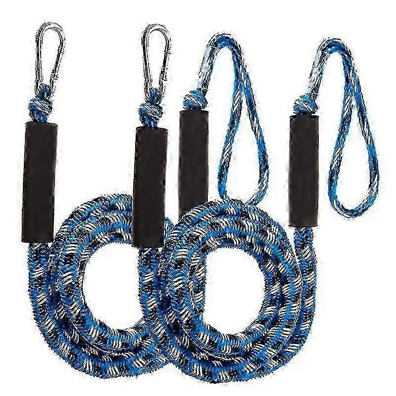 2pcs/set 4Ft Elastic Bungee Dock Line Mooring Ropes for Boat Kayak Canoe Power Boat