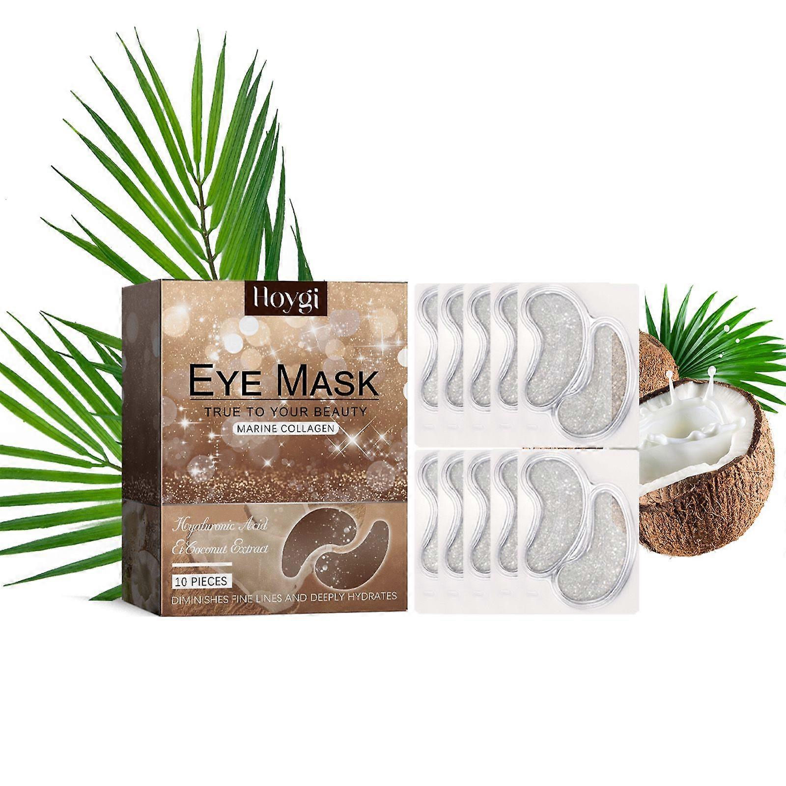 Hoygi Coconut Eye Gel Patches Can Reduce Fine Lines, Eye Bags And Dark Circles Around The Eyes, Firm The Eye Area, Resist Wrinkles And Moisturize The 