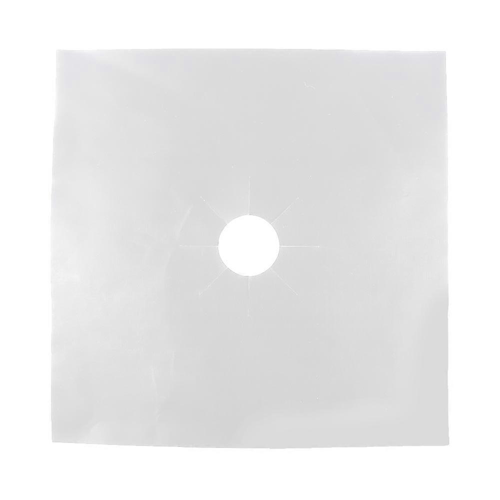 6 Pcs/set Reusable Fiberglass Gas Stove Protector Protective Mat Pad Kitchen Tool (Silver)