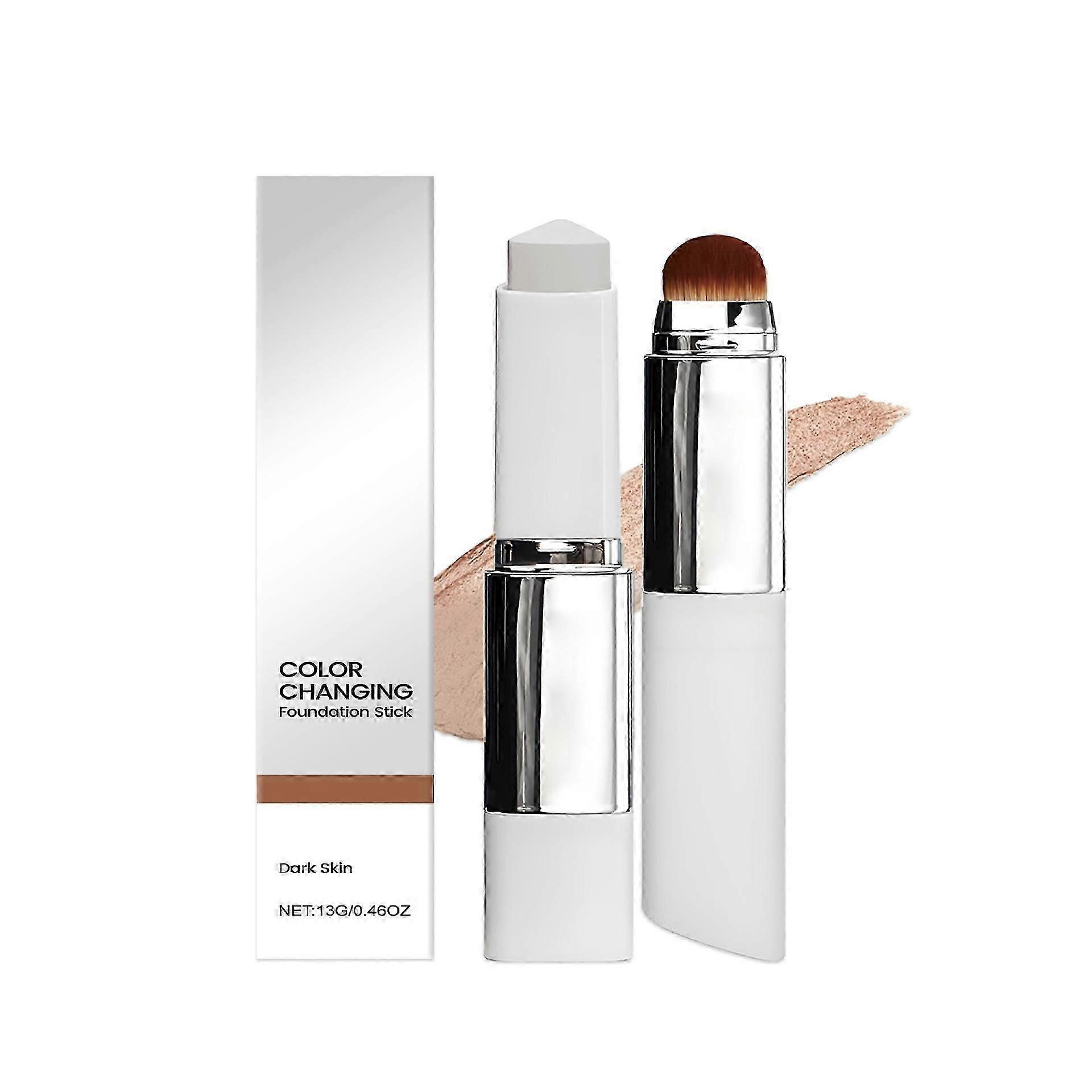 2-in-1 Color-changing Foundation Stick, Light And Moisturizing, Matte And Clear, No-sticky Foundation For Daily Use