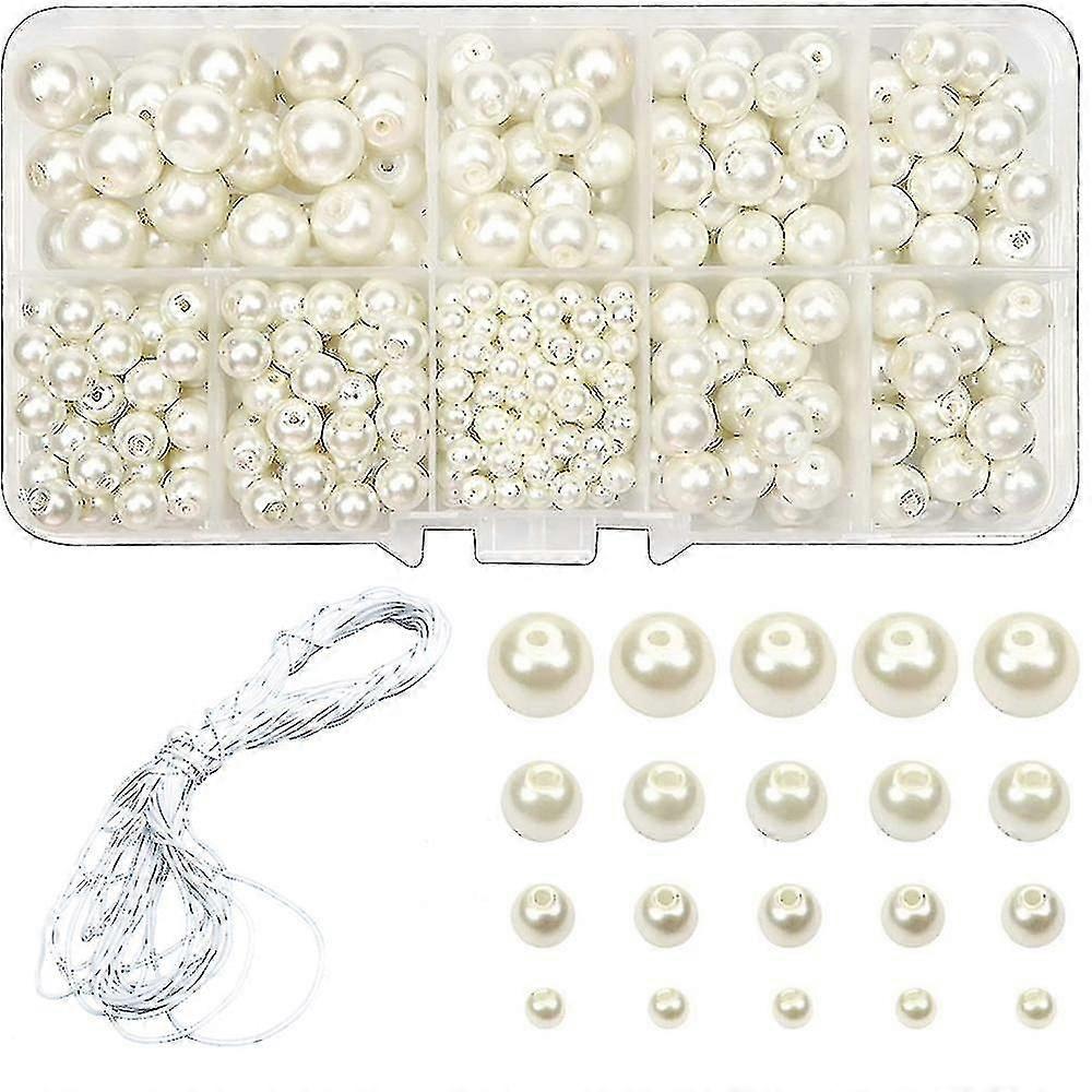 Weiße Perlen Glasperlen