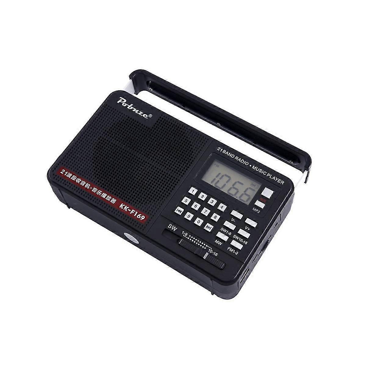 Fm Sw Elder Radio Mp3 Radio Portable Digital Display 21 Band Radio Receiver Speaker Led Strong Fla