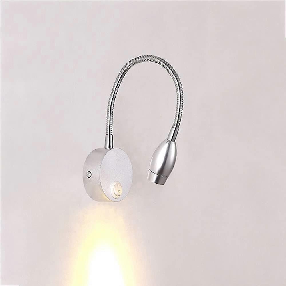 Reading Lamp Bed Spotlight LED Headboard Light WallMounted Bedside Lamps Hardwired Sconce With Switch Gooseneck 30cm