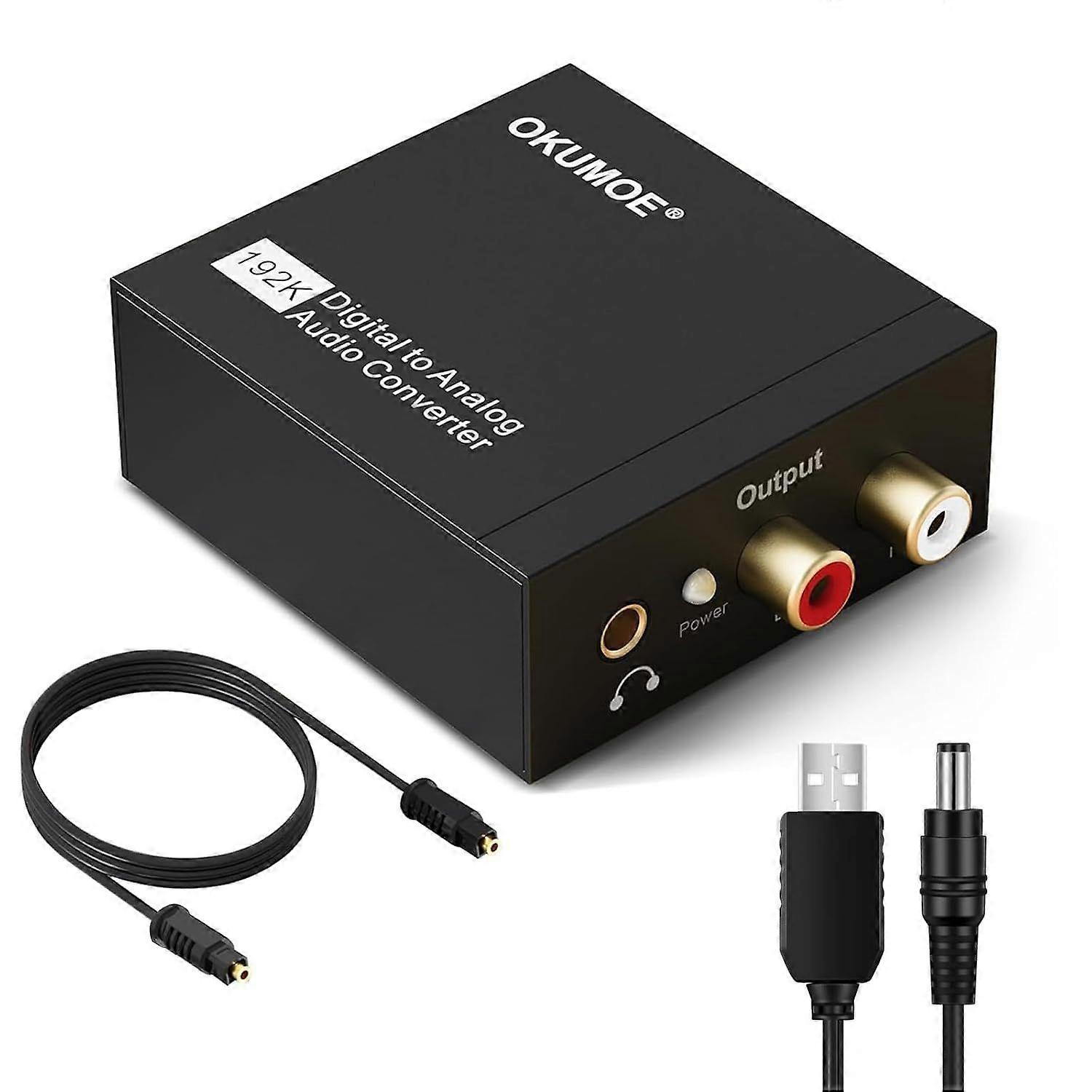 DAC 192KHz Digital to Analog Audio Converter, Optical to