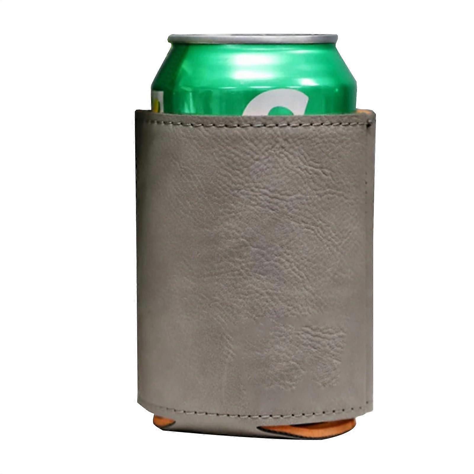 Brewing Isulation Sleeves Leather Case For Cans, Cooling Sleeve With Backup Design, Reusable Event Grey Cans