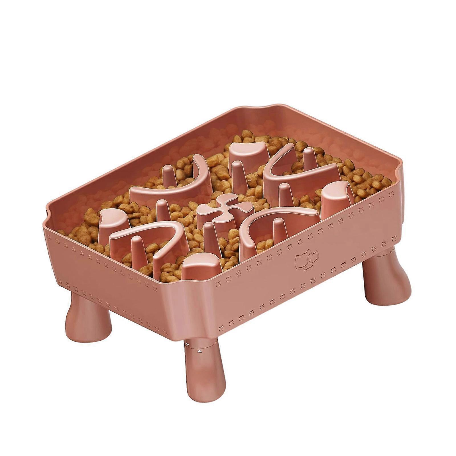 Diversión interactiva Tazón de comida para gatos cómodo e interactivo para cenar cómodamente Rosa