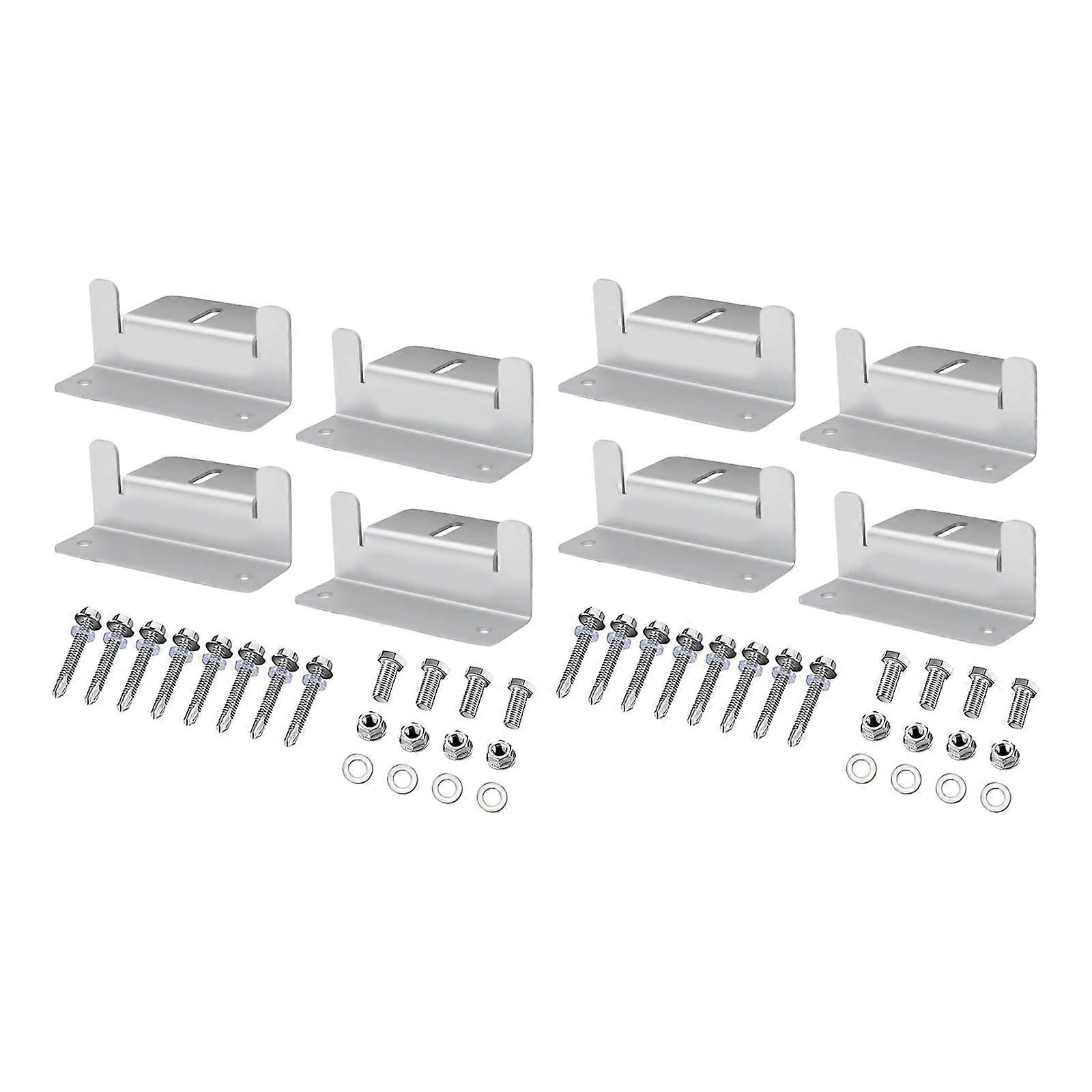Corrosions Resistant Solars Panel Mounting Brackets Z Shape Metal Support High Load Capacity  Grey