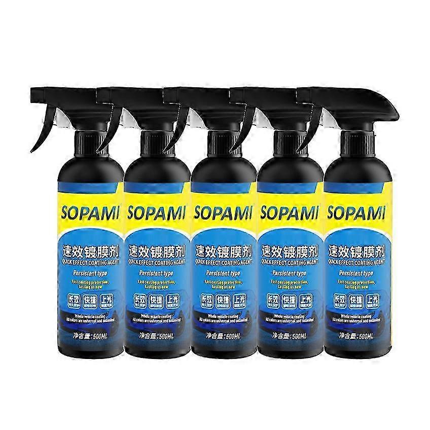1-5set Sopami Car Coating Spray, 3 in 1 Multi-functional Quick Effect Quick Car Wax Polish For Car And Motorcycle
