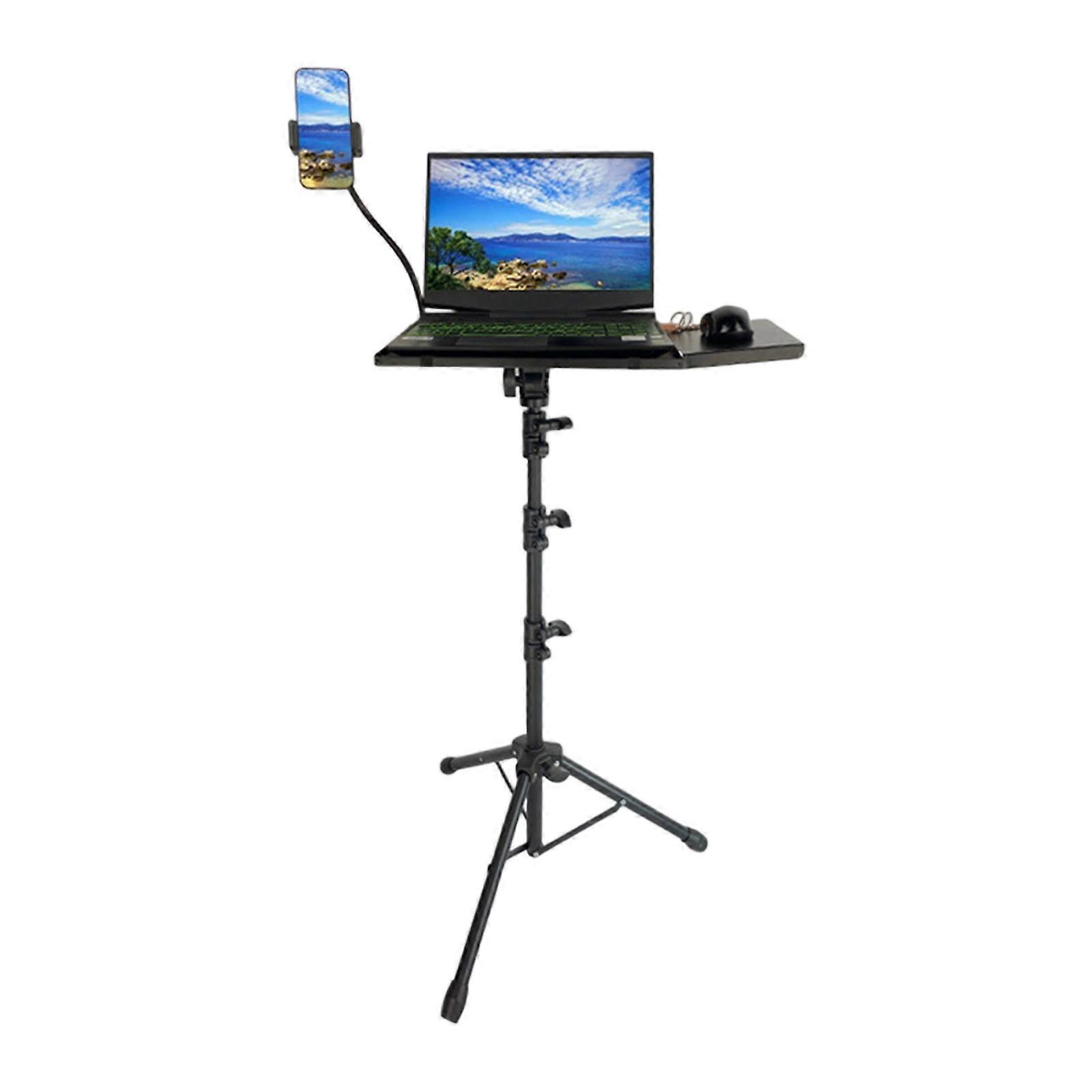 Adjustable 25.6-63Inch Height Portable Projector Tripod Stand Rotating Tray 55lbs Capacity For Home Studio Outdoor Multicolor