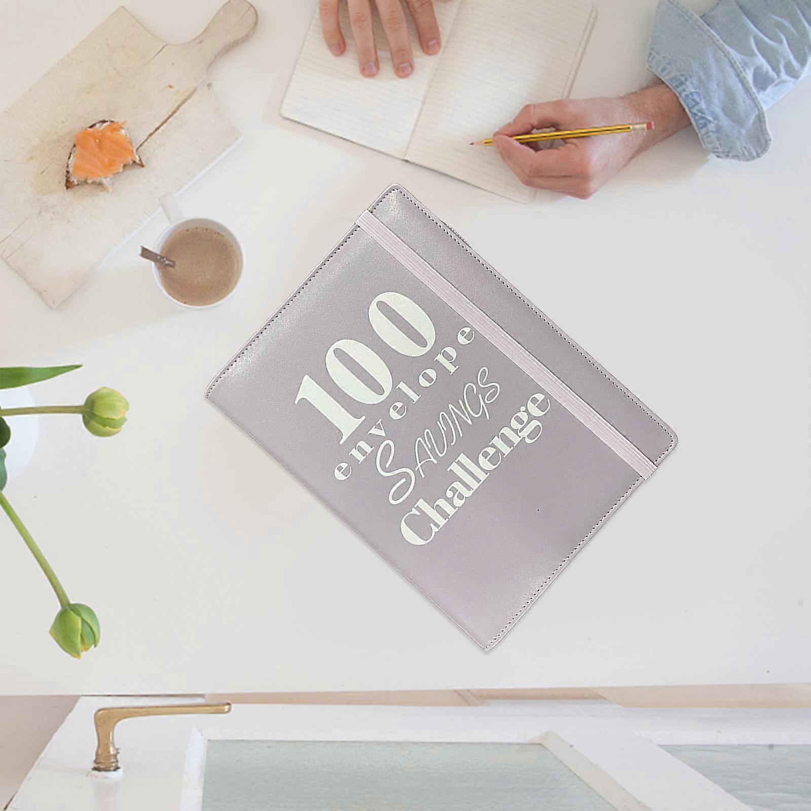 Linjieee Rainy Day Bank 100 Envelope Challenge For Couples 100 Day Ledger Savings Savings Notebook