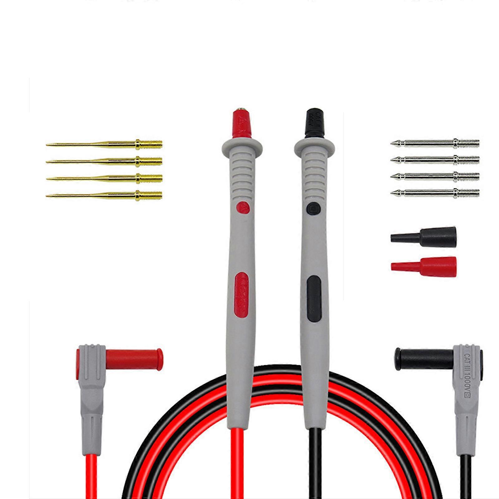 Multifunction Test Leads with Interchangeable Needle Temperature Resistant Multimeter Probes for Accurate Measurements Multicolor