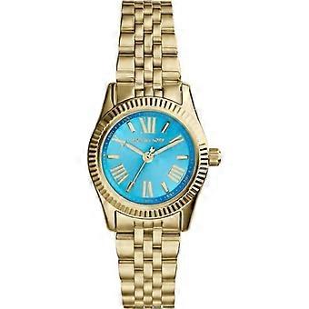 Zegarek damski - Michael Kors - Lexington MK3271 - Złoty - Turkusowo-niebieska tarcza - Kwarcowy
