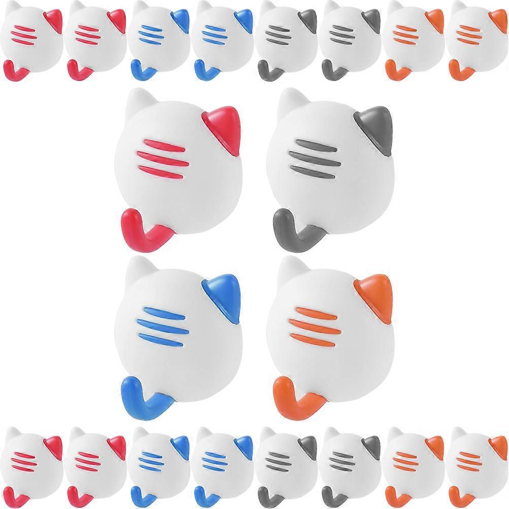20PCS Wall Hanging Hooks Kitchen Storage Hooks Cat Design Hooks Towel Hanging Hooks