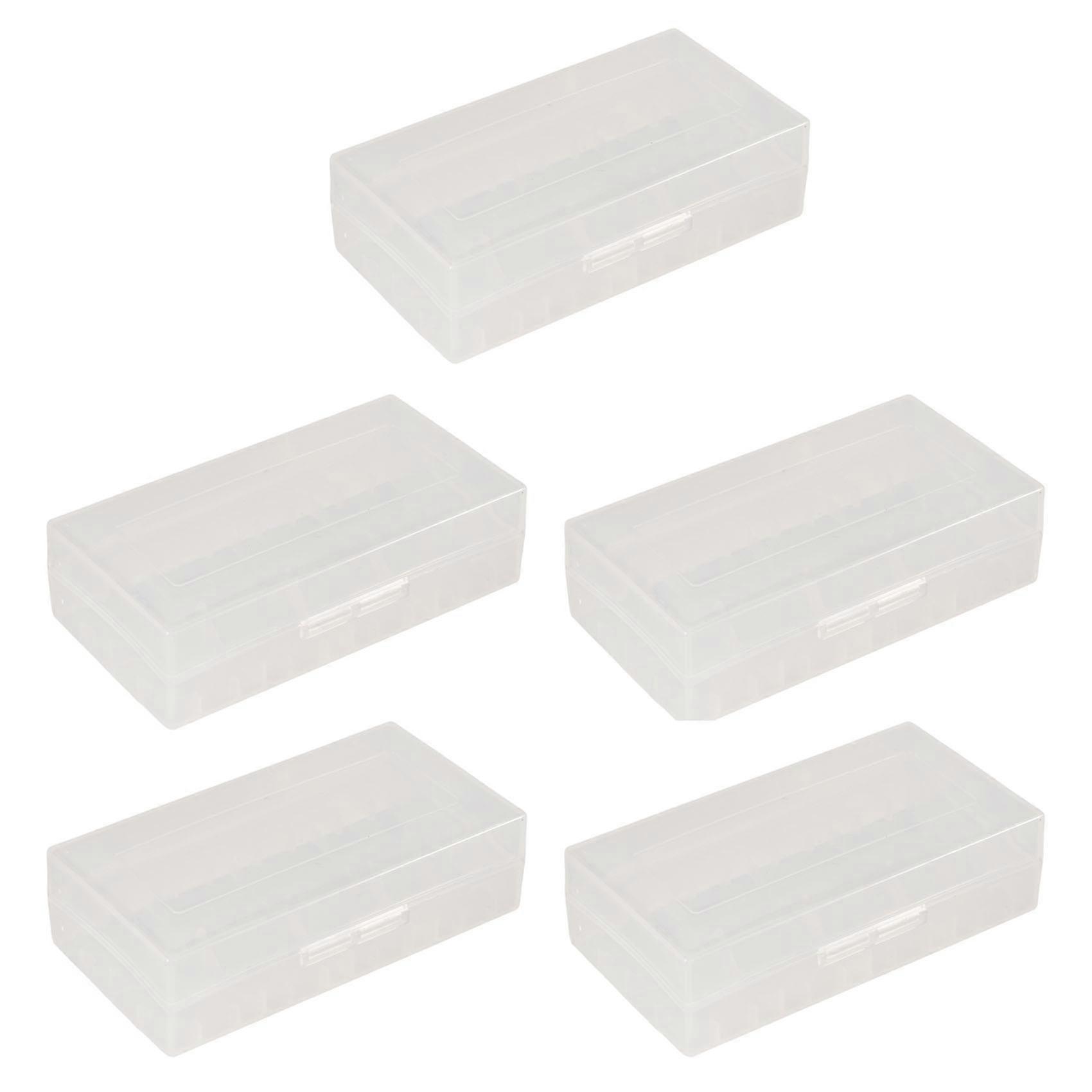 5X Box for 18650 Battery Transparent Battery Holder