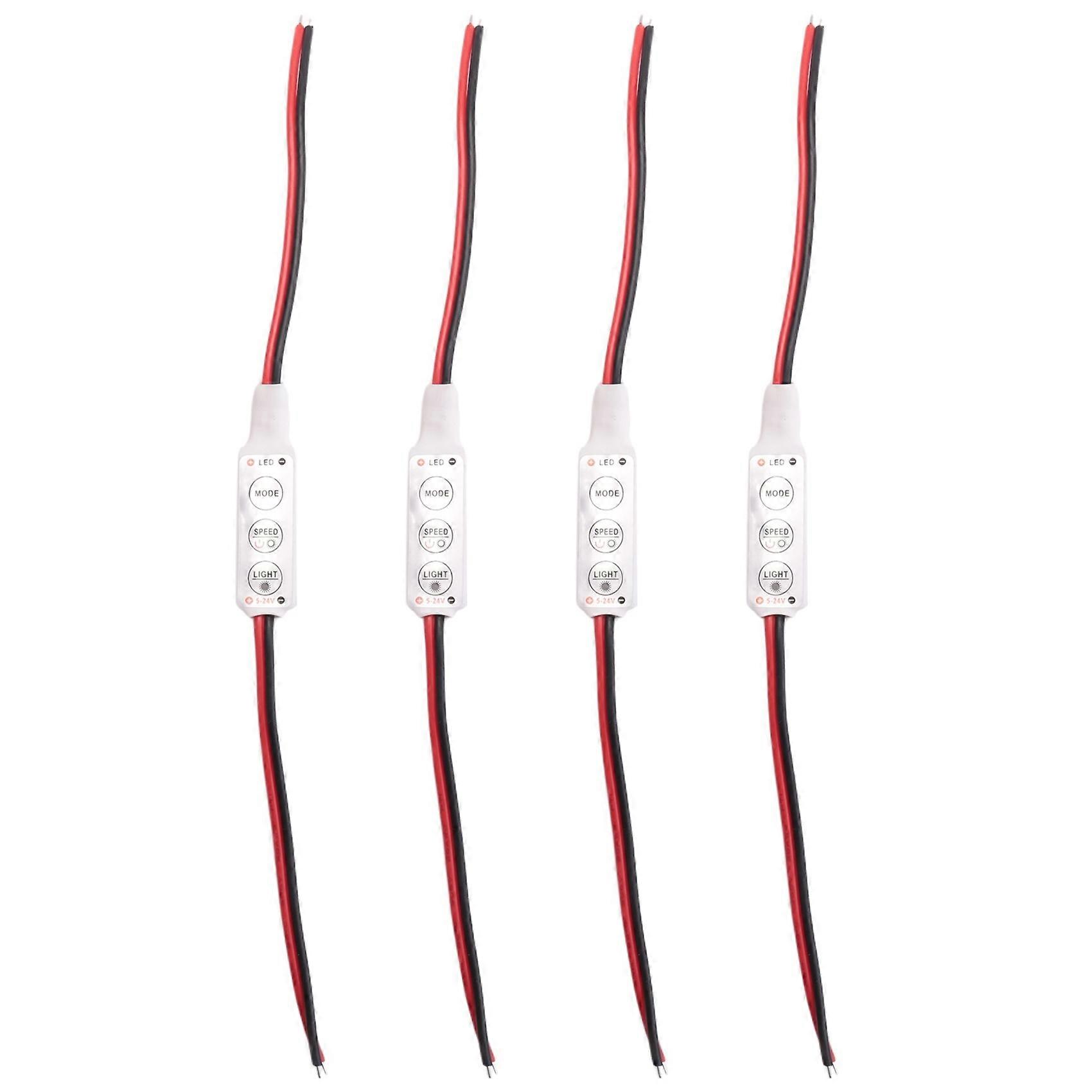 4X LED Dimmer 12A 12V-24V for LED Strips Monochrome Controller