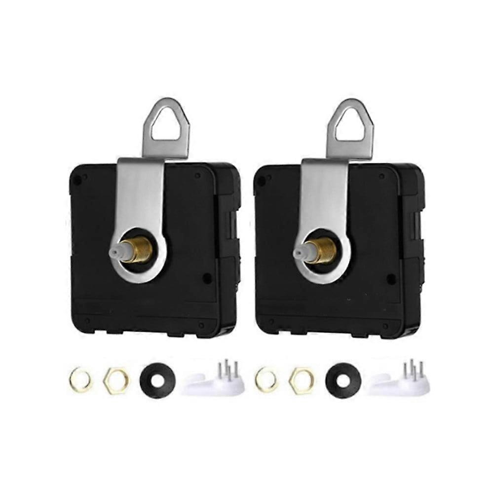 2Pcs Silence Quartz Clock Movement Silent Clock Mechanism Spindle Replacement Clock Kit
