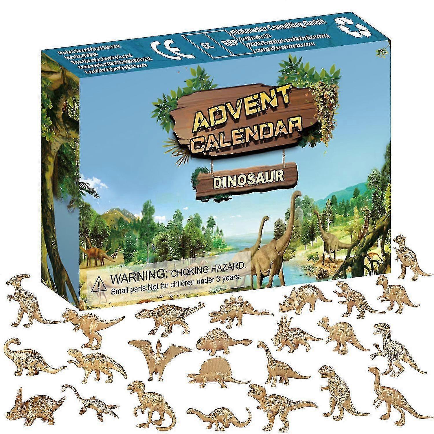 Christmas Countdown Calendar for Family with Dinosaur Blind Box Set
